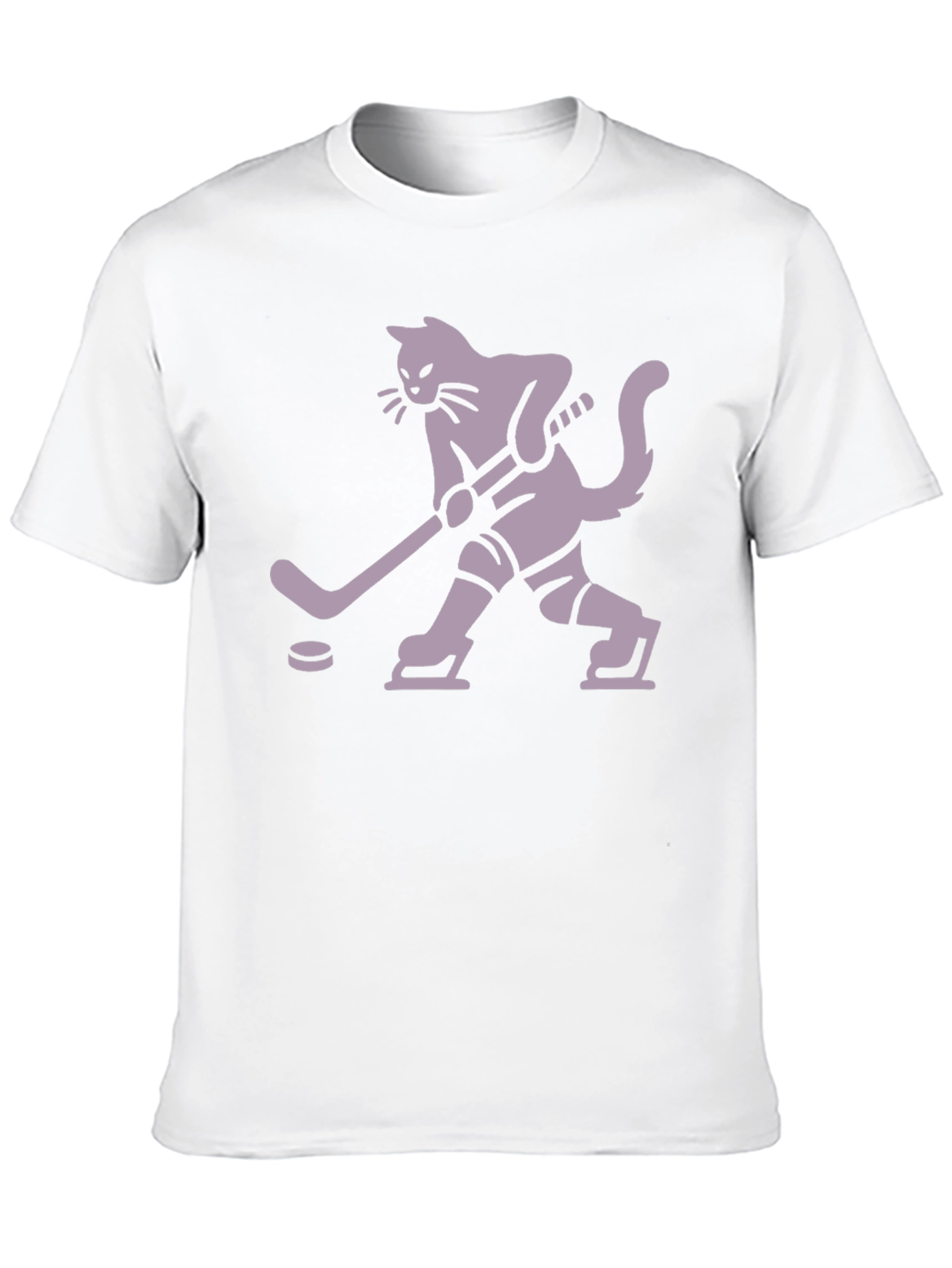 Hockey Cat T-Shirt - Black Unique Design