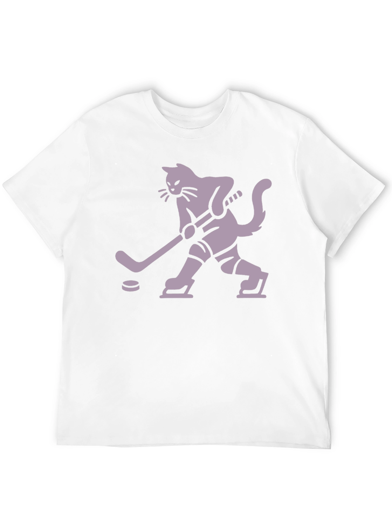 Hockey Cat T-Shirt - Black Unique Design