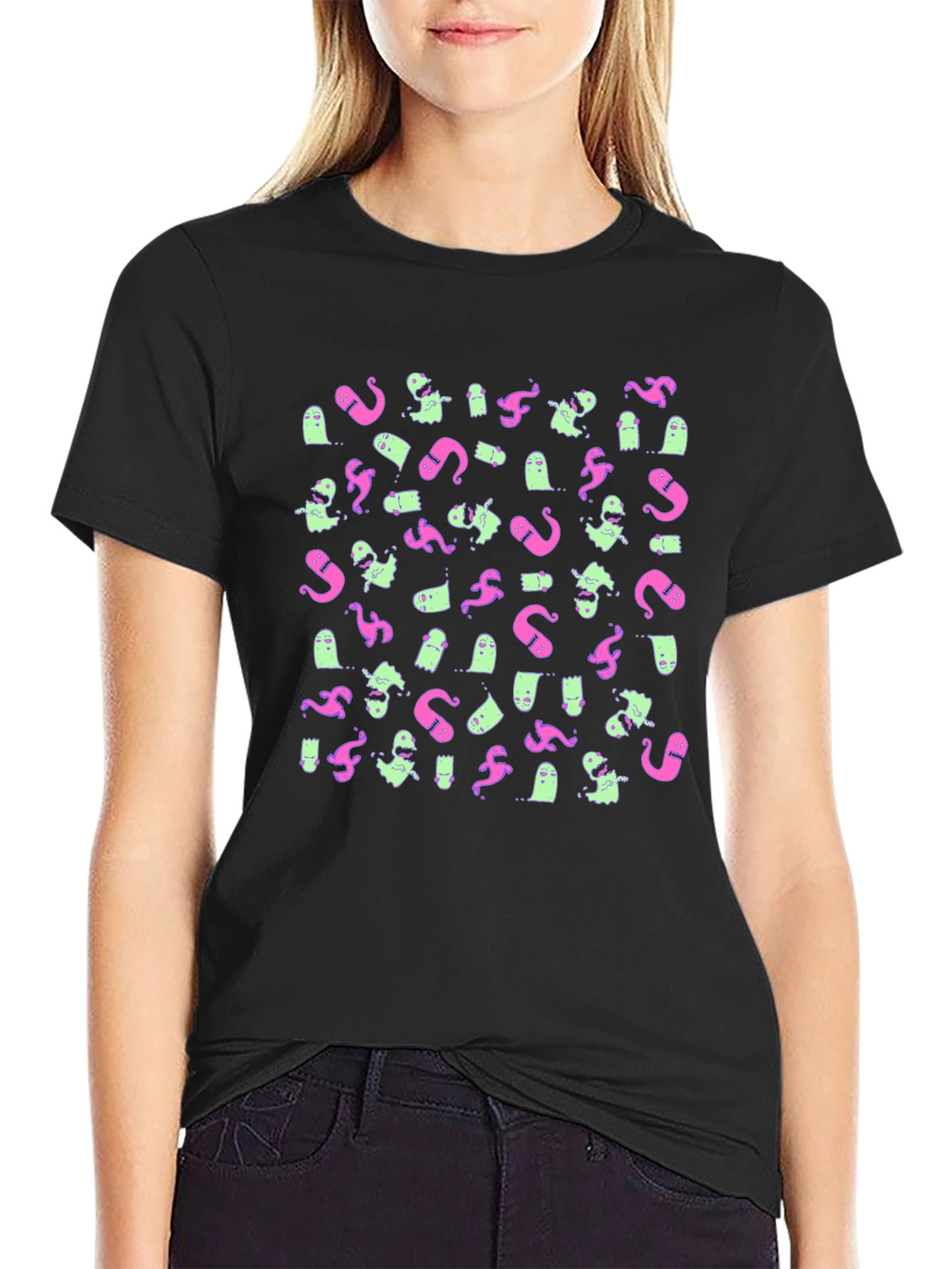 Spooky Cute Ghost T-Shirt - Halloween Fun