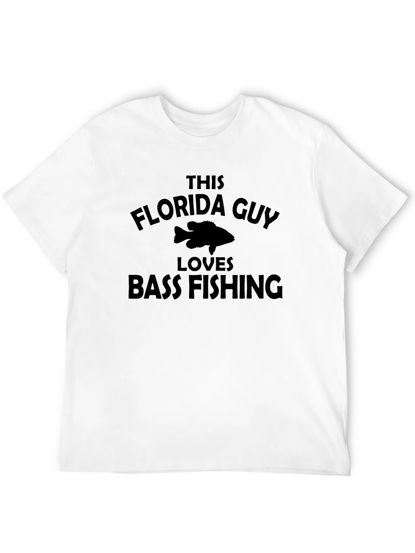Florida Guy Loves Bass Fishing Graphic T-Shirt