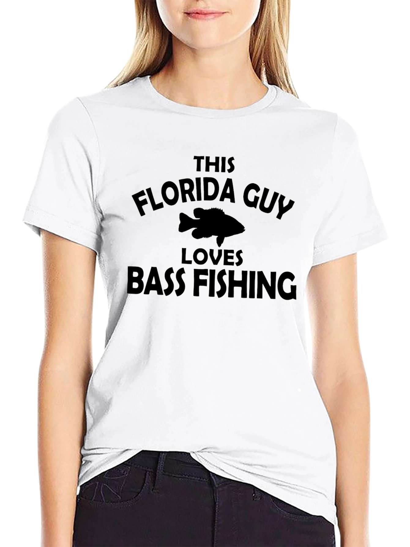 Florida Guy Loves Bass Fishing Graphic T-Shirt