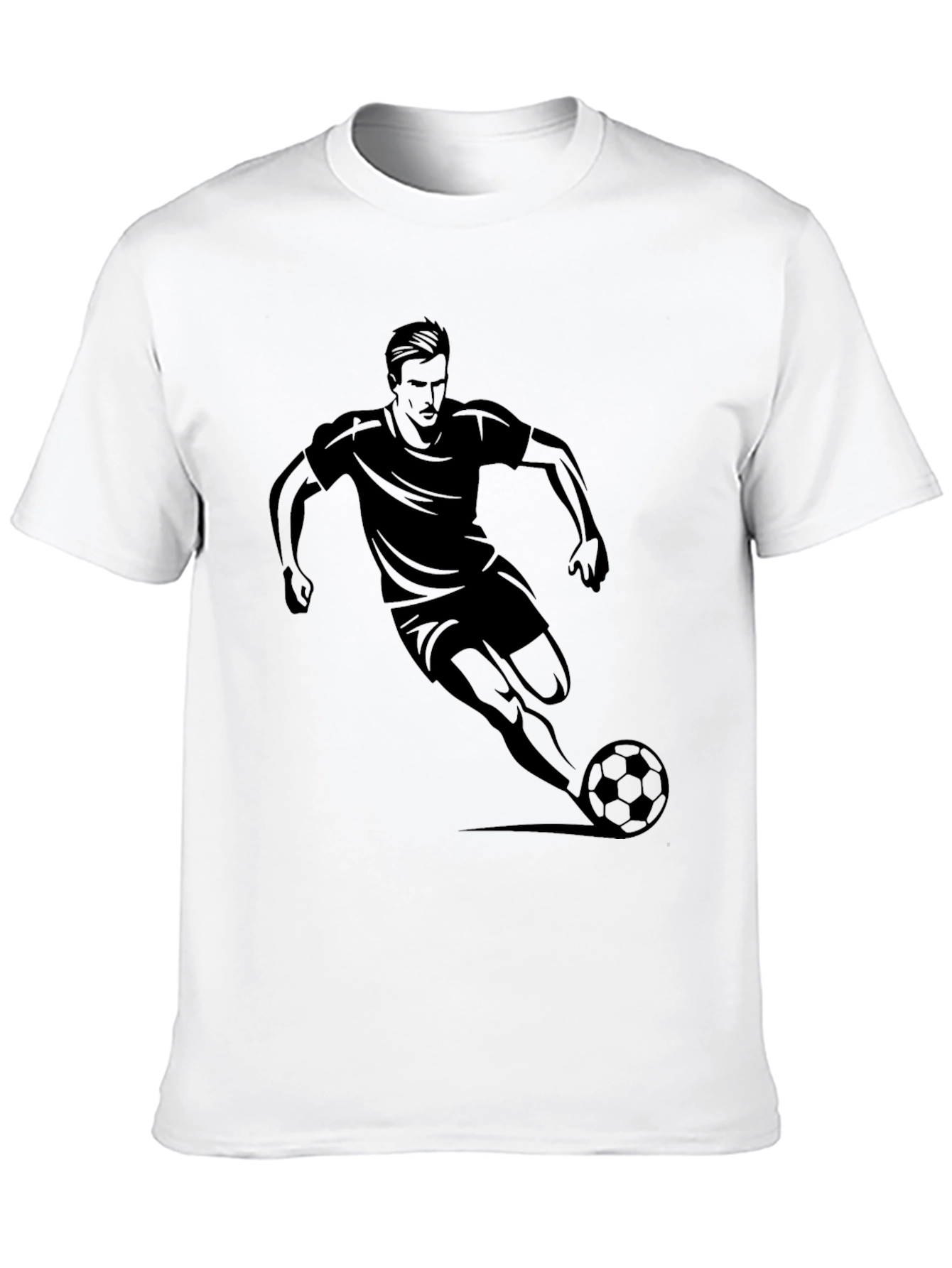 Soccer Player Graphic Black T-Shirt