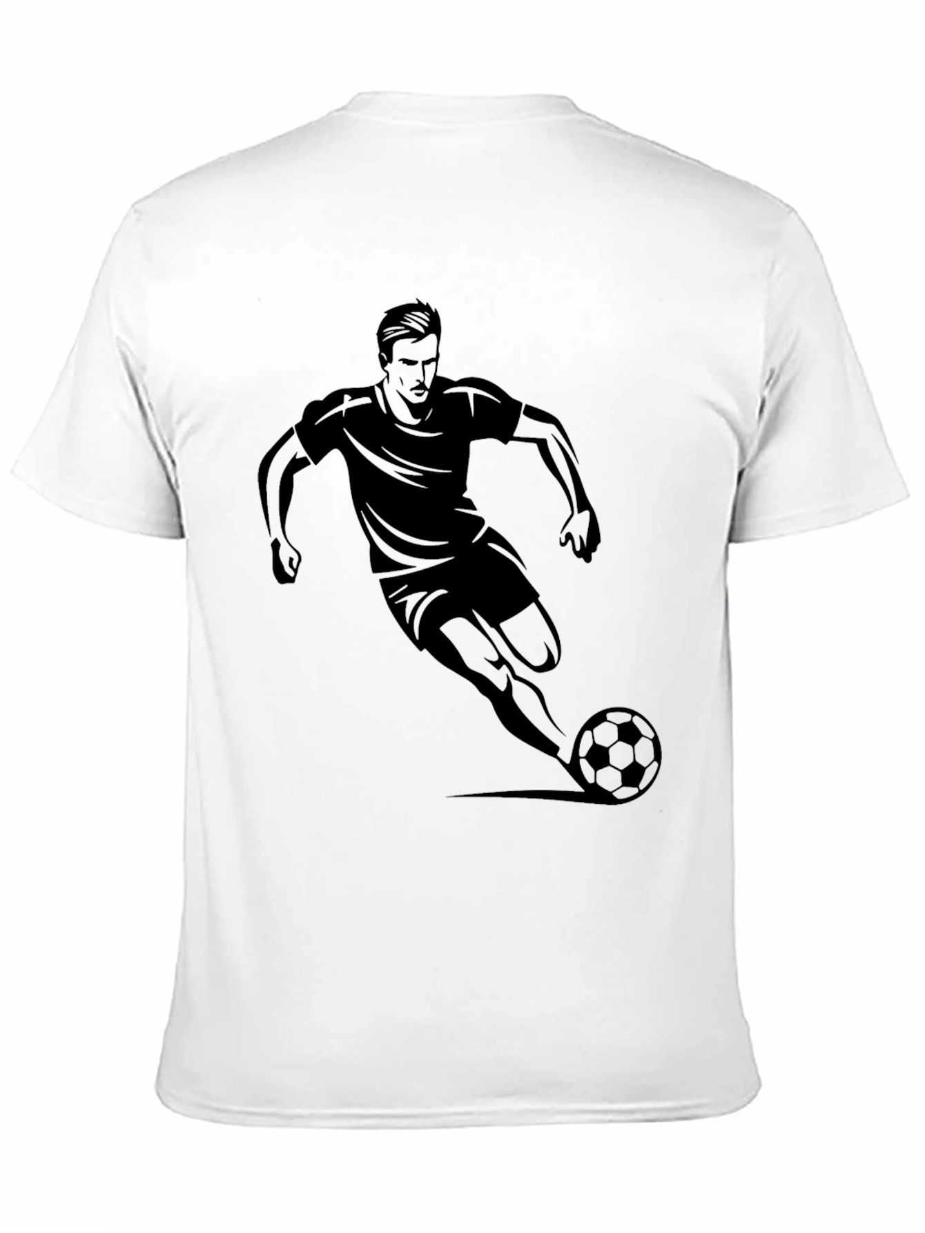 Soccer Player Graphic Black T-Shirt