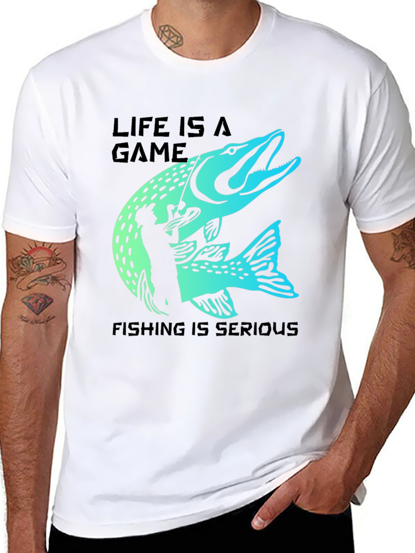 Life is a Game - Fishing T-Shirt