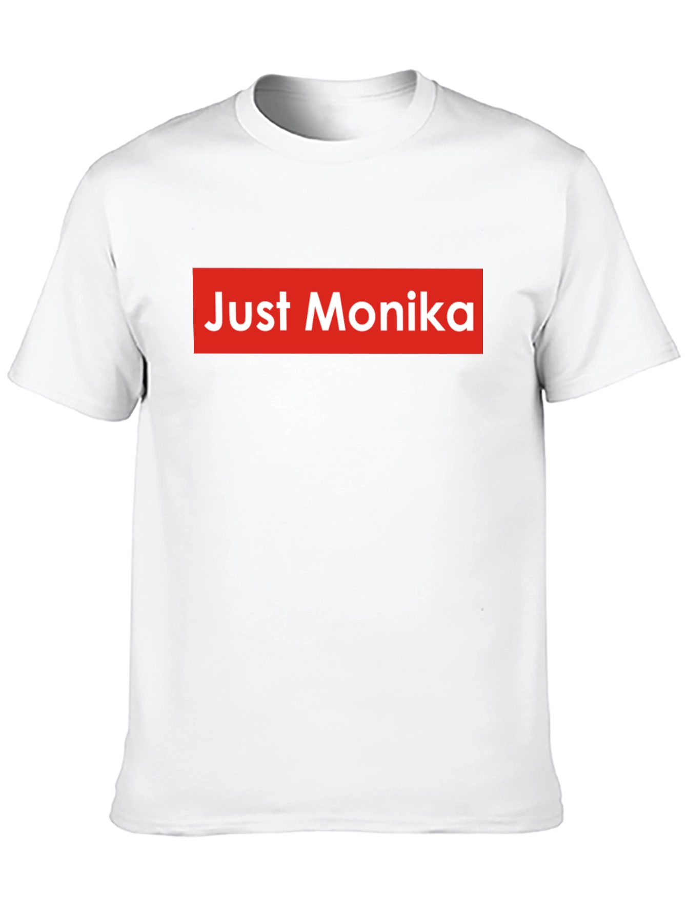 Just Monika Graphic Tee - Black Crew Neck Shirt