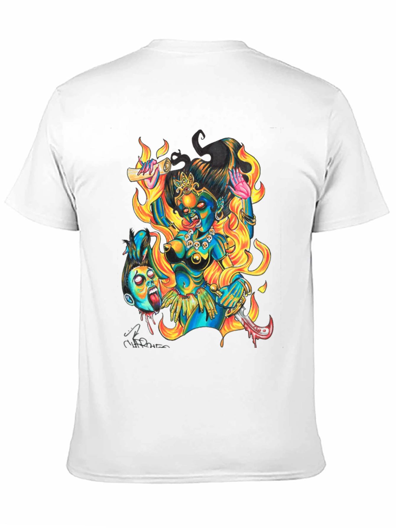 Kali Graphic Print Black T-Shirt