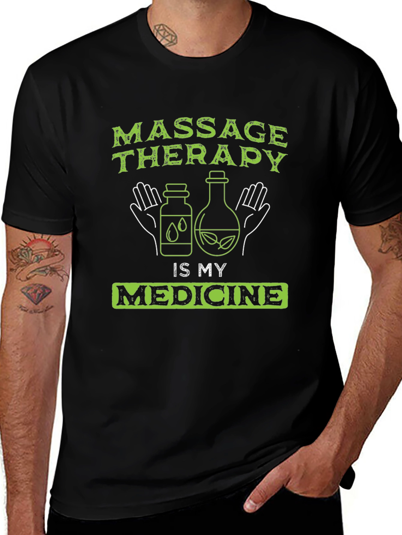 Massage Therapy is My Medicine Graphic T-Shirt
