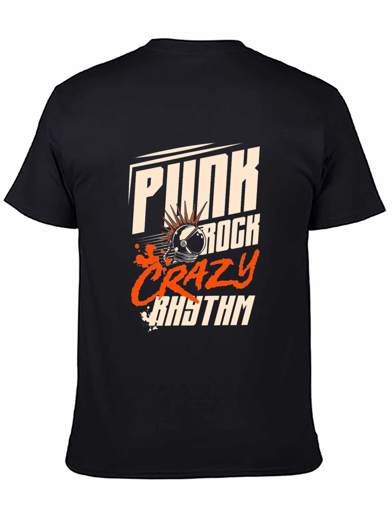 Punk Rock Crazy Rhythm Black T-Shirt
