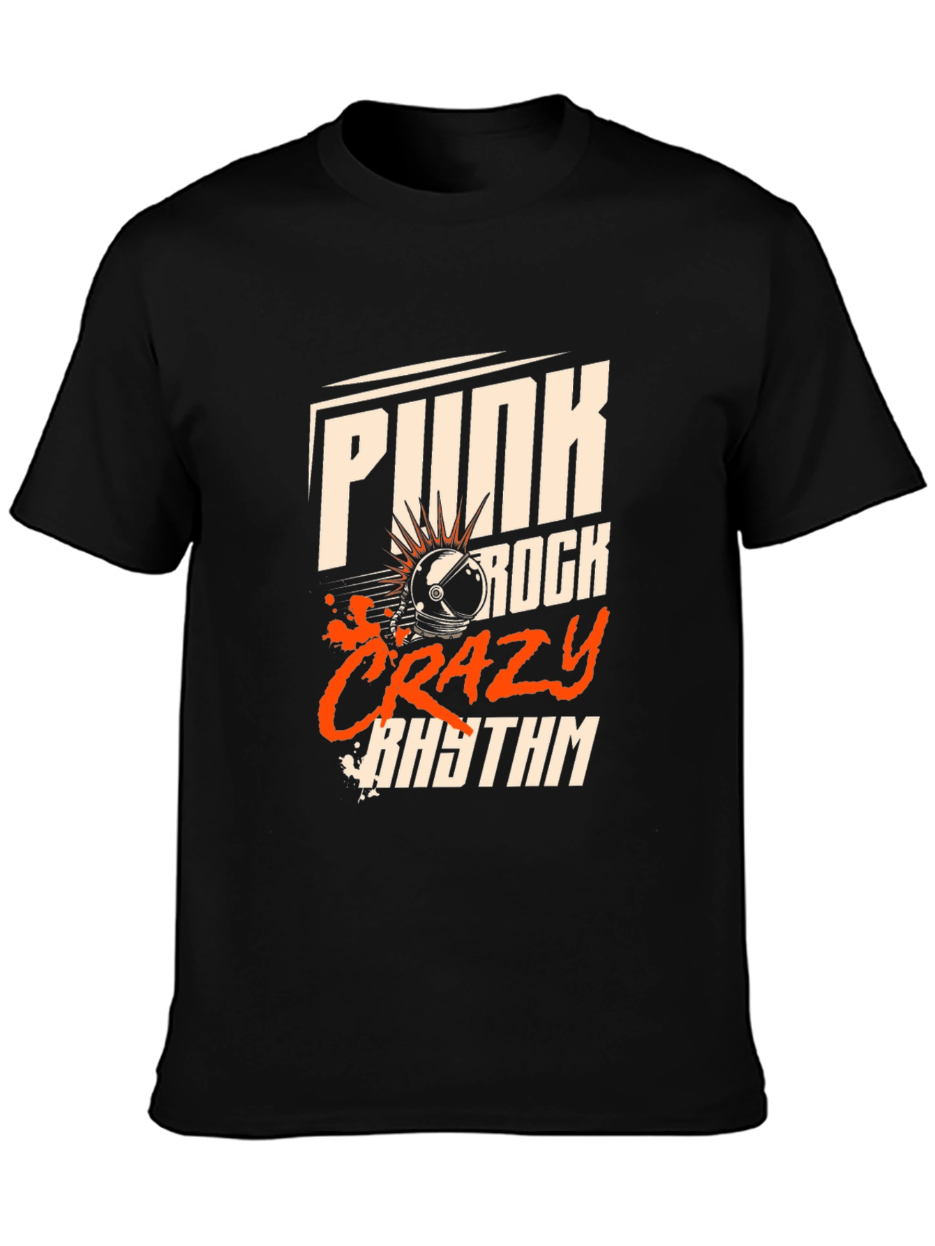 Punk Rock Crazy Rhythm Black T-Shirt