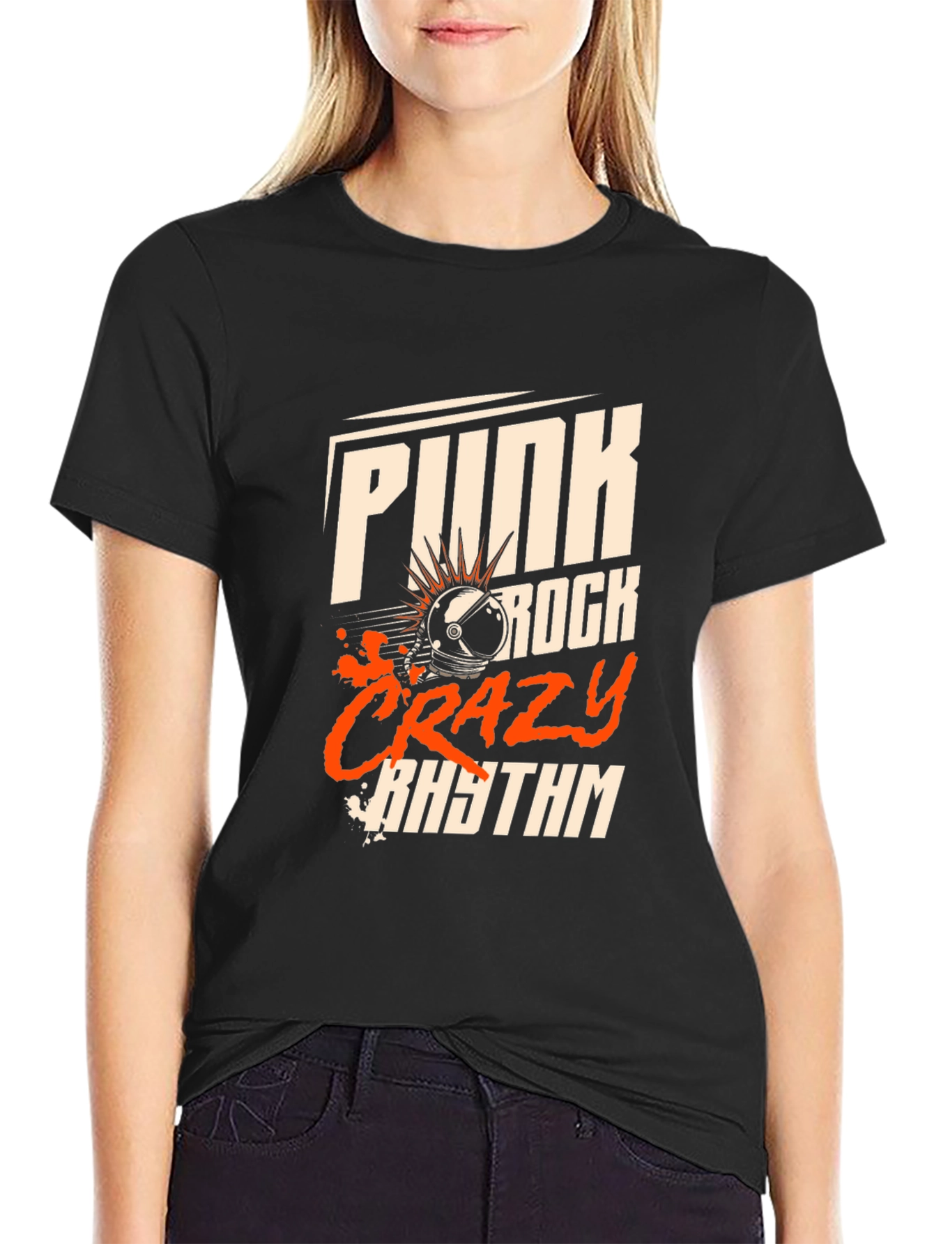 Punk Rock Crazy Rhythm Black T-Shirt