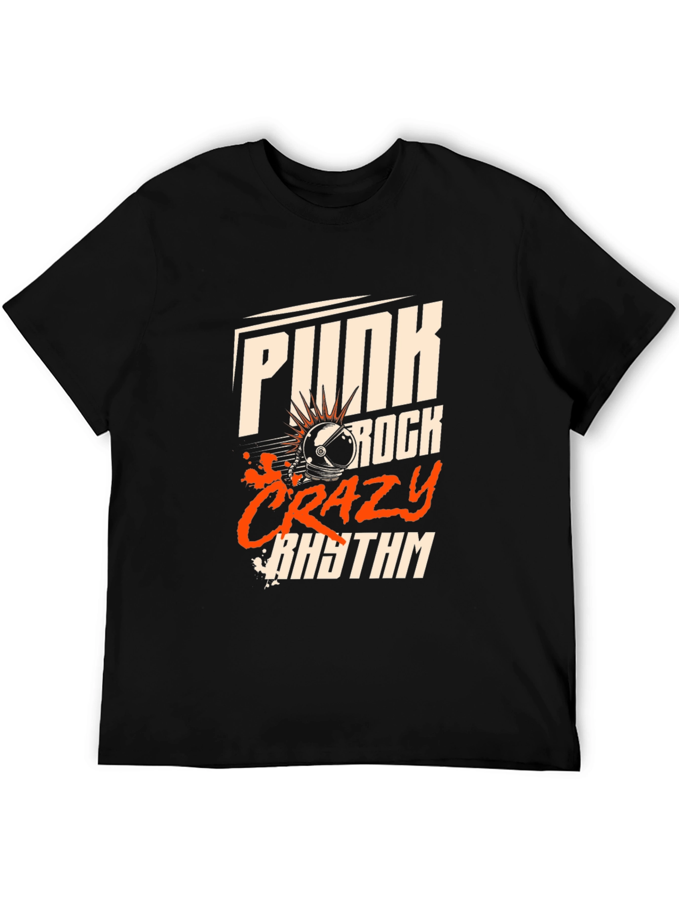 Punk Rock Crazy Rhythm Black T-Shirt