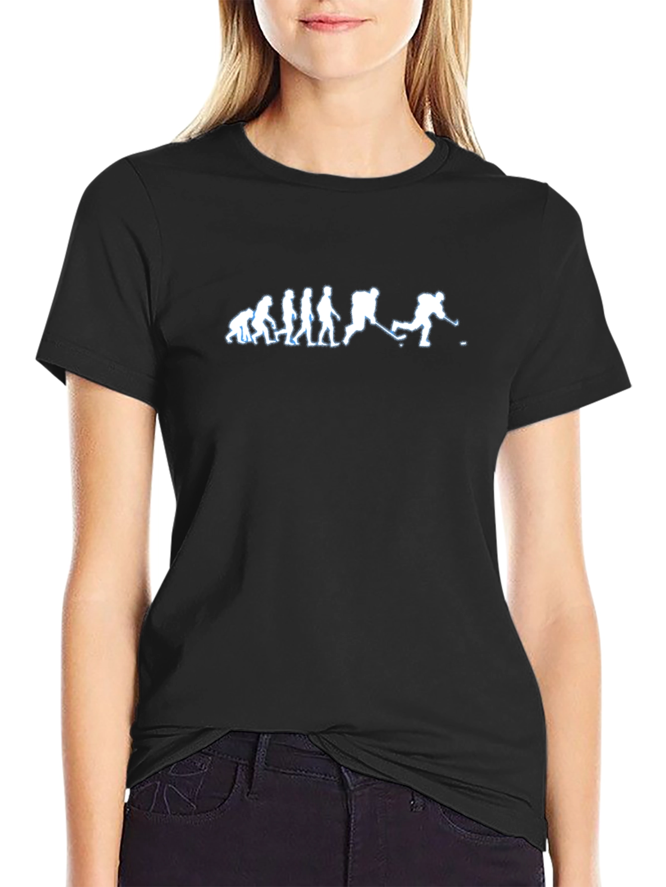 Hockey Evolution Graphic T-Shirt - Black