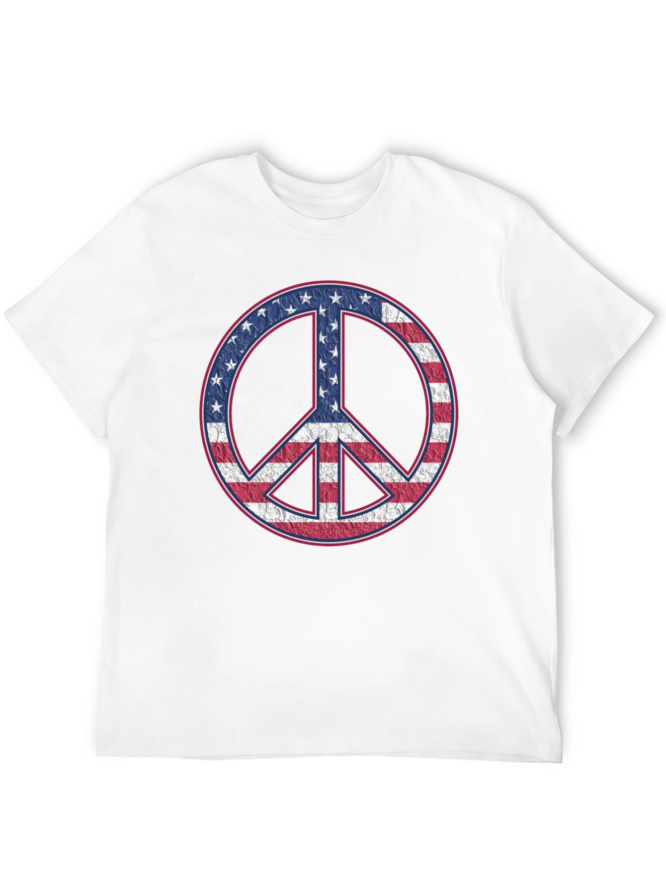 American Flag Peace Sign Black T-Shirt