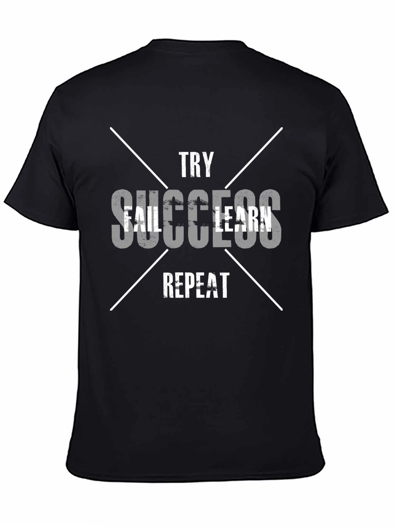 Inspirational Graphic Tee - Try Fail Success Repeat