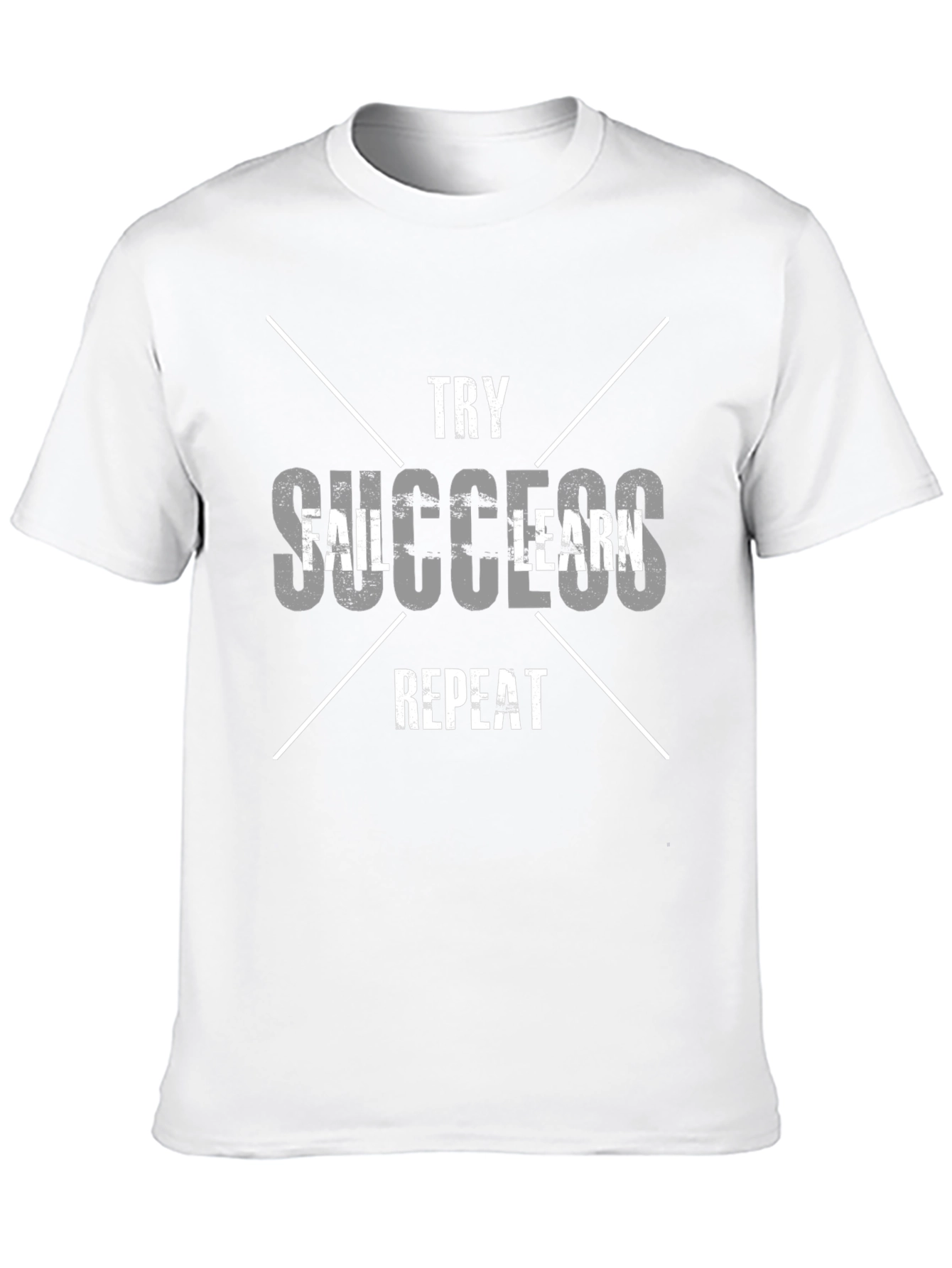 Inspirational Graphic Tee - Try Fail Success Repeat