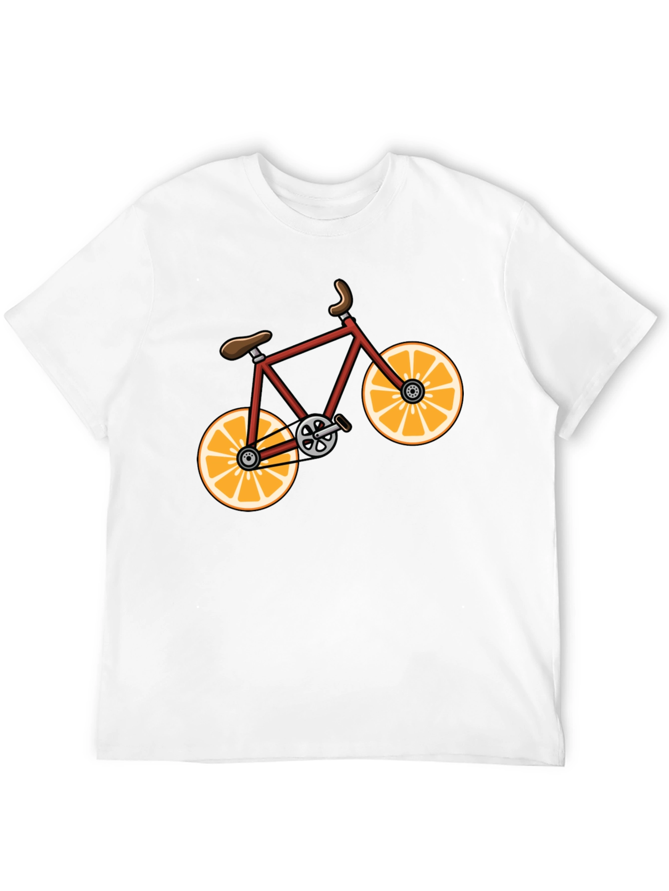 Orange Bike Graphic Tee - Fun & Stylish