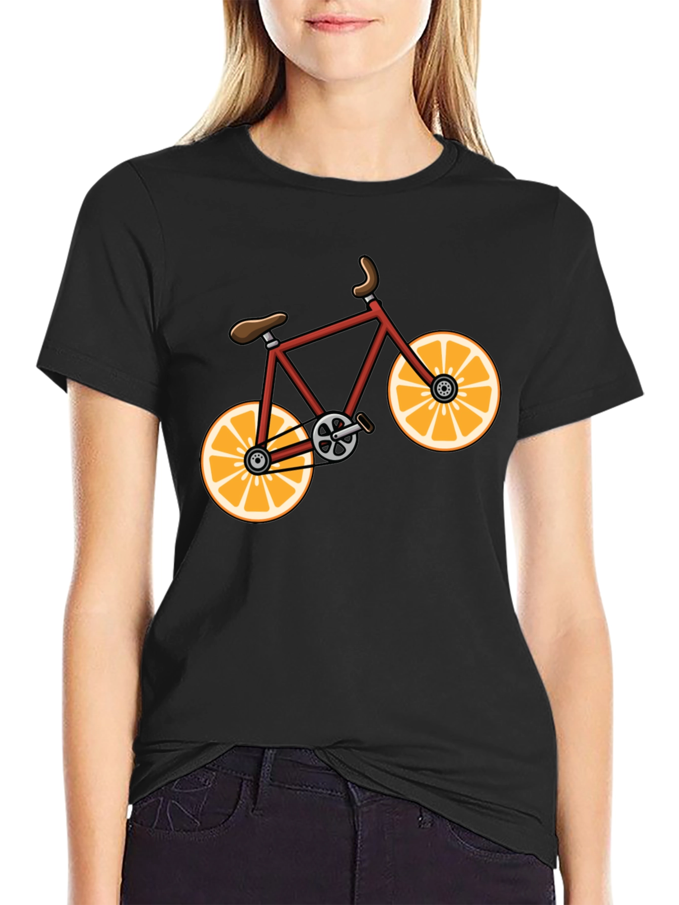 Orange Bike Graphic Tee - Fun & Stylish