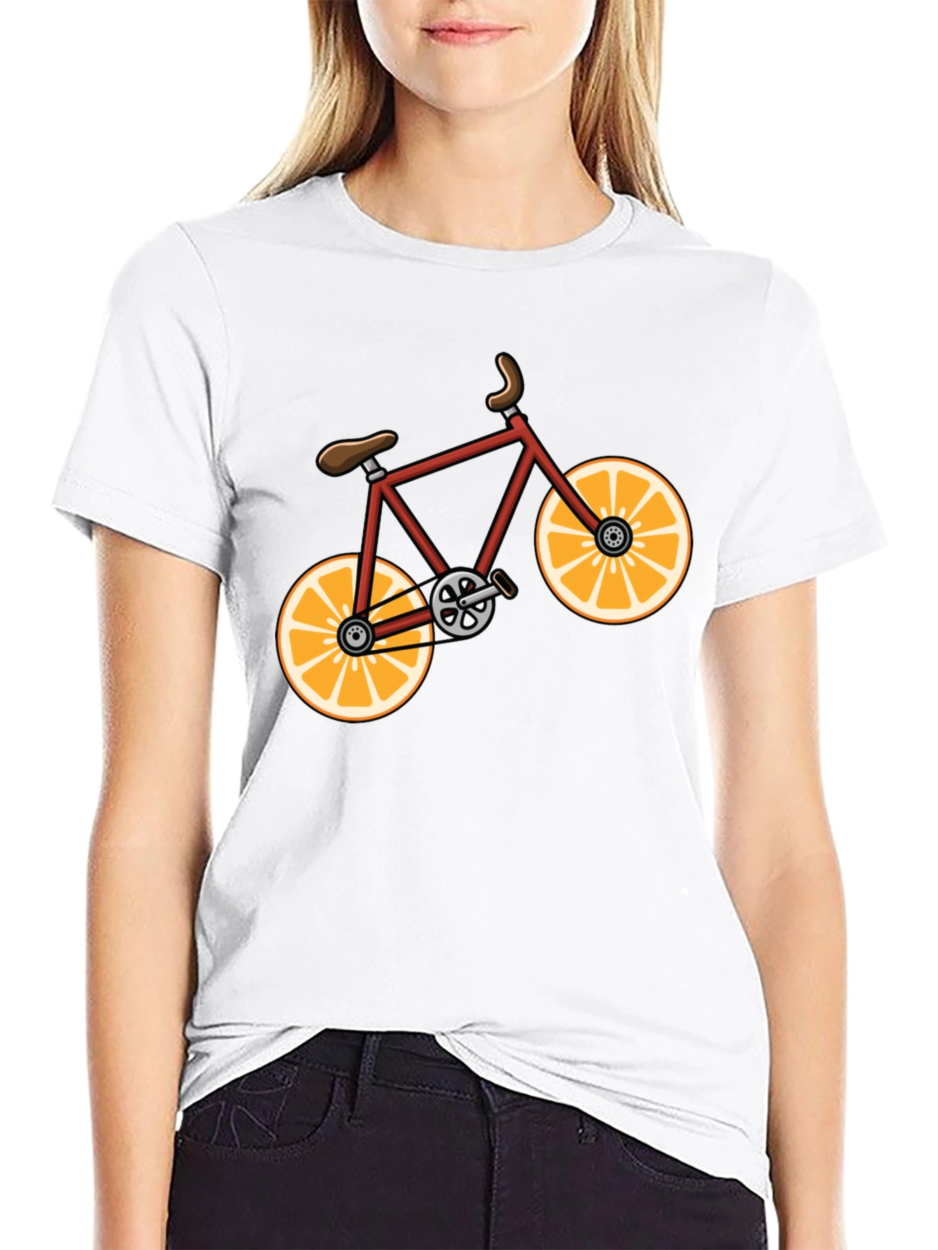 Orange Bike Graphic Tee - Fun & Stylish