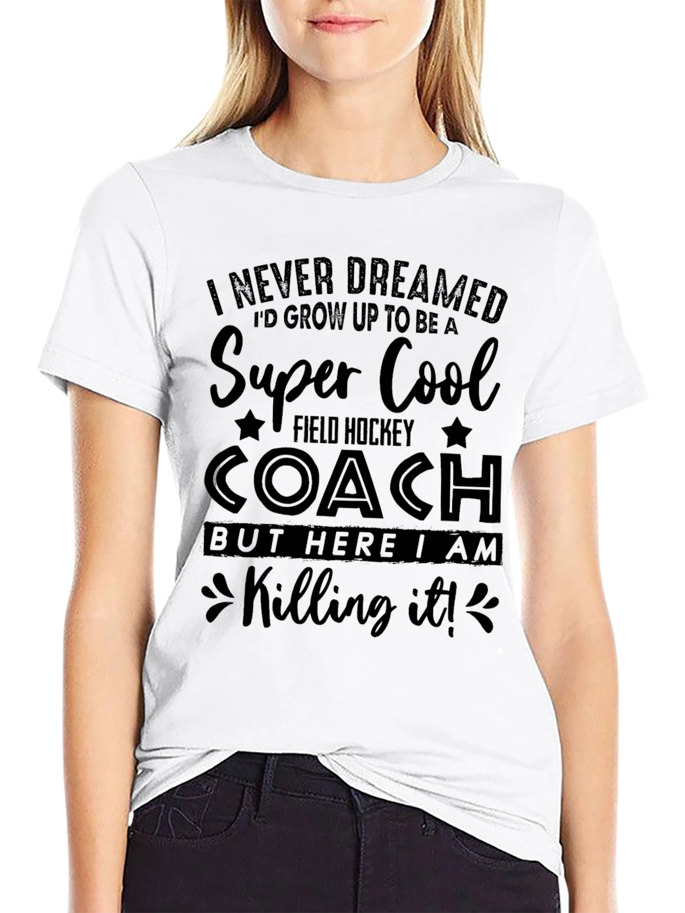 Super Cool Field Hockey Coach Graphic T-Shirt