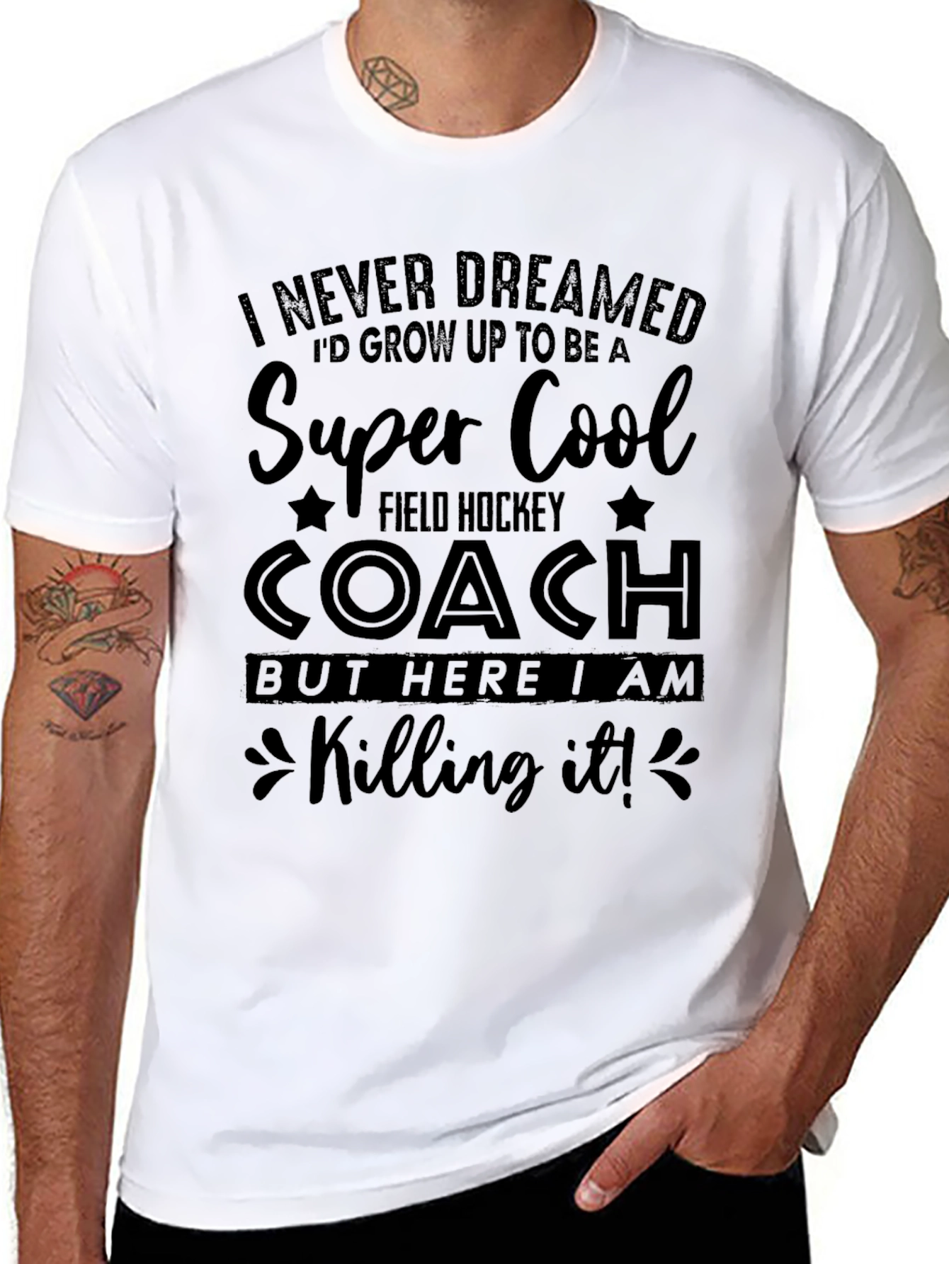 Super Cool Field Hockey Coach Graphic T-Shirt