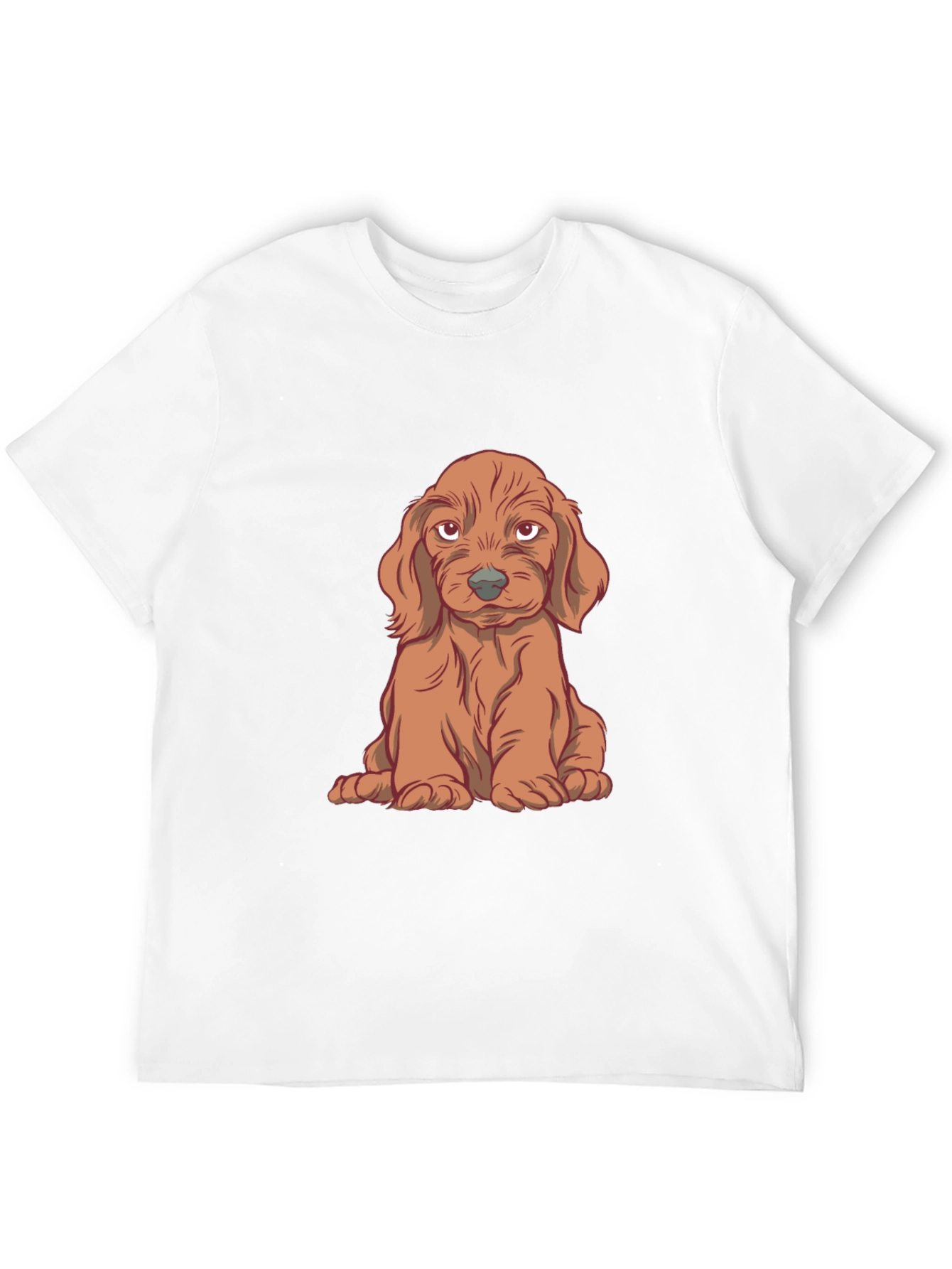 Cute Puppy Graphic T-Shirt - Black