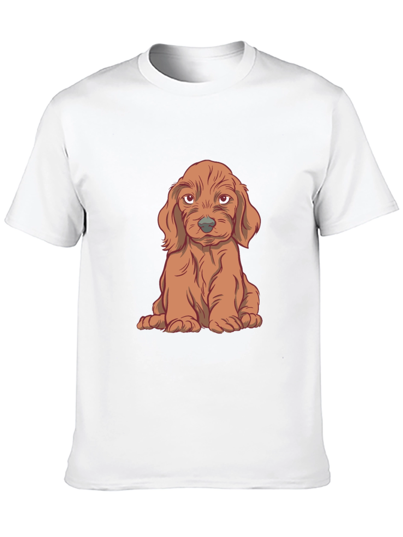 Cute Puppy Graphic T-Shirt - Black