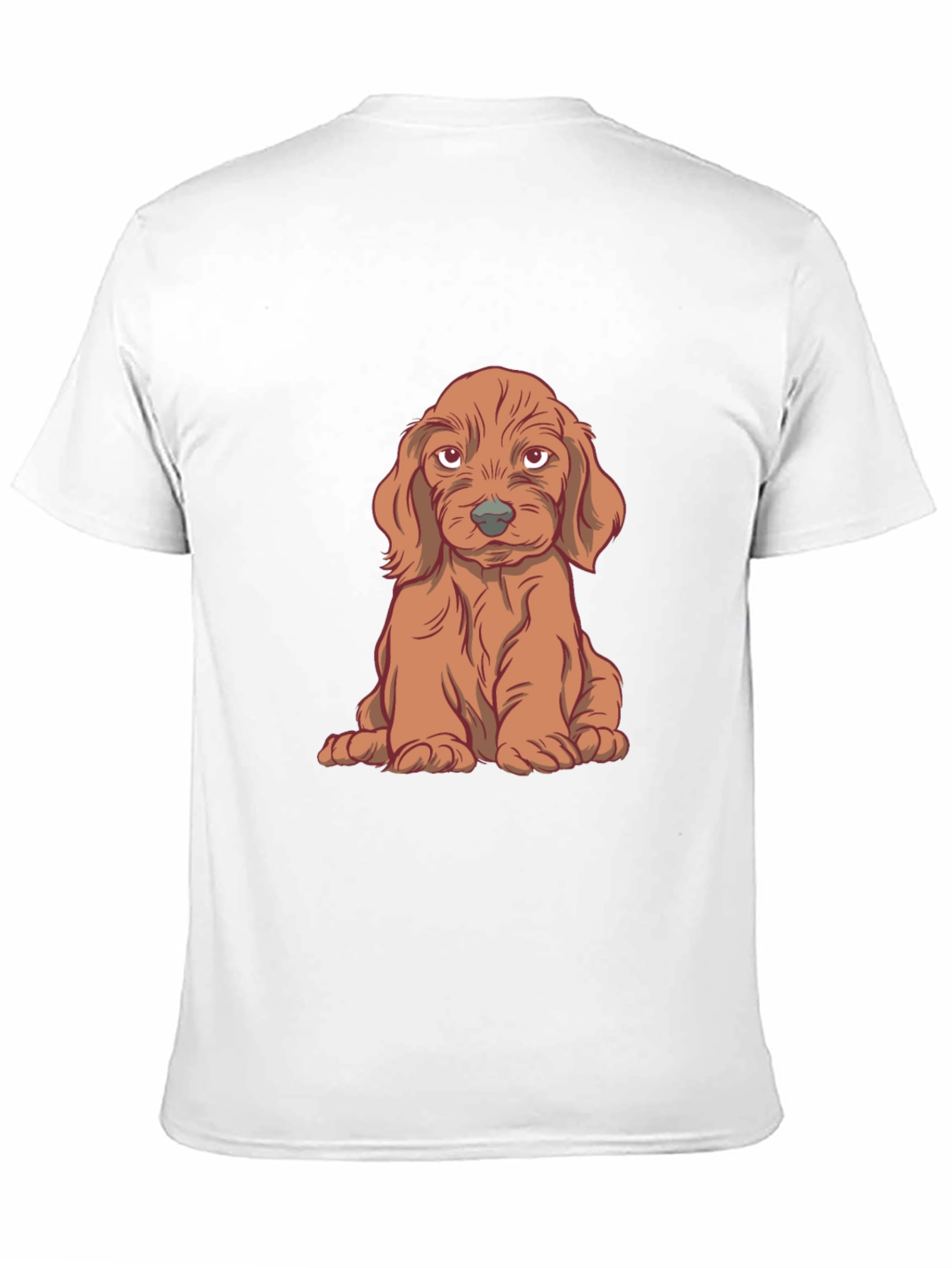 Cute Puppy Graphic T-Shirt - Black