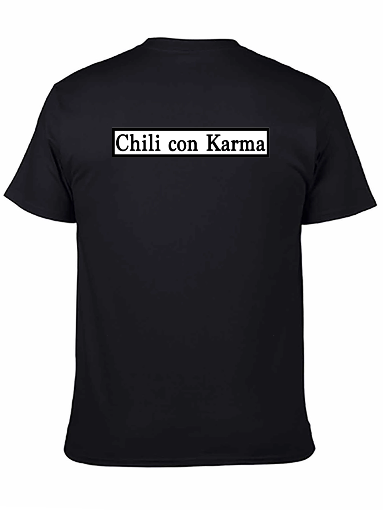 Chili con Karma Graphic T-Shirt - Black Casual Tee