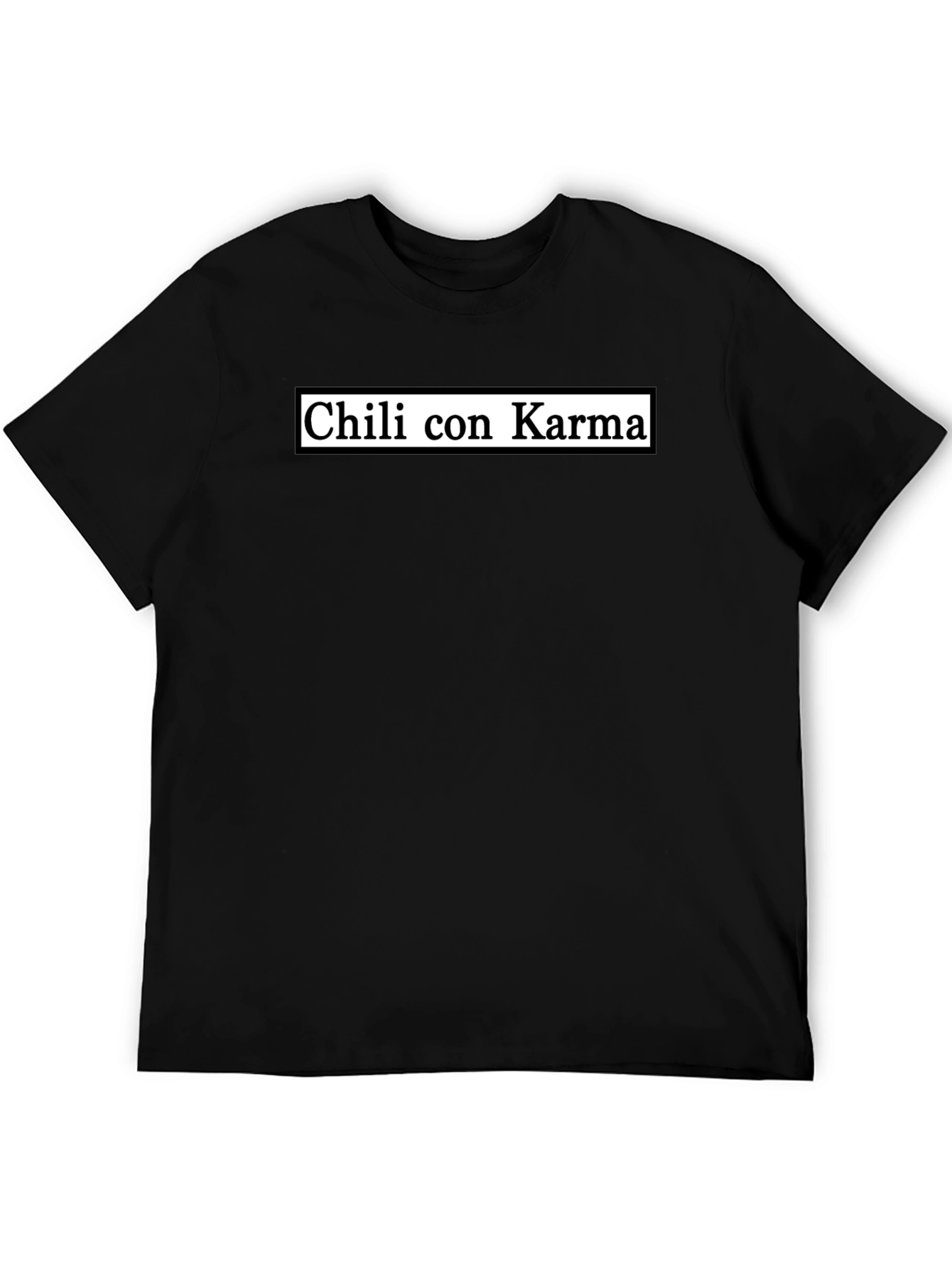 Chili con Karma Graphic T-Shirt - Black Casual Tee