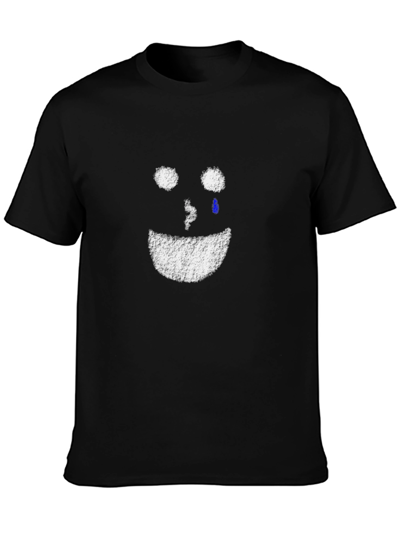 Sad Smiley Black T-Shirt - Comfort Fit