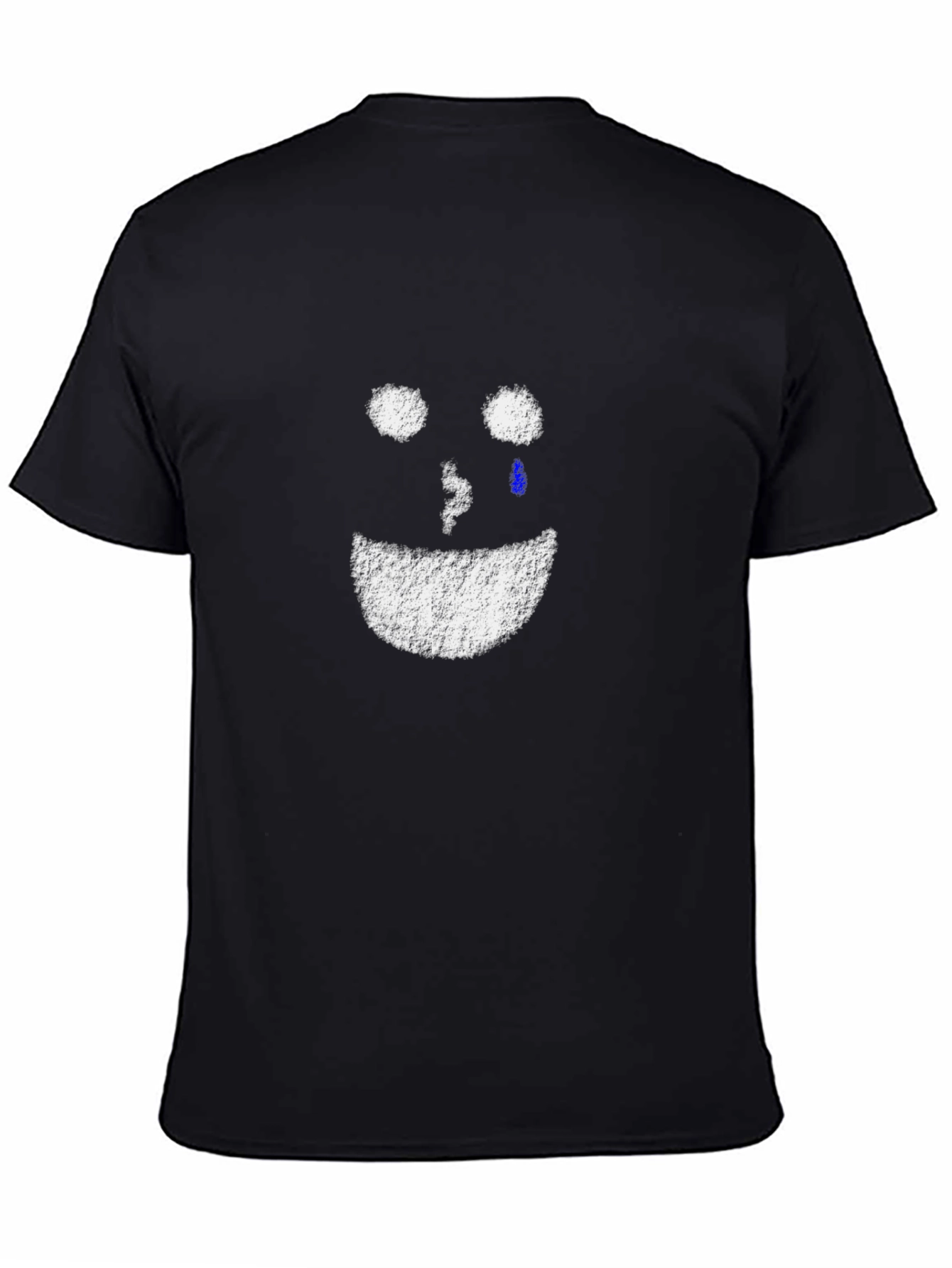 Sad Smiley Black T-Shirt - Comfort Fit