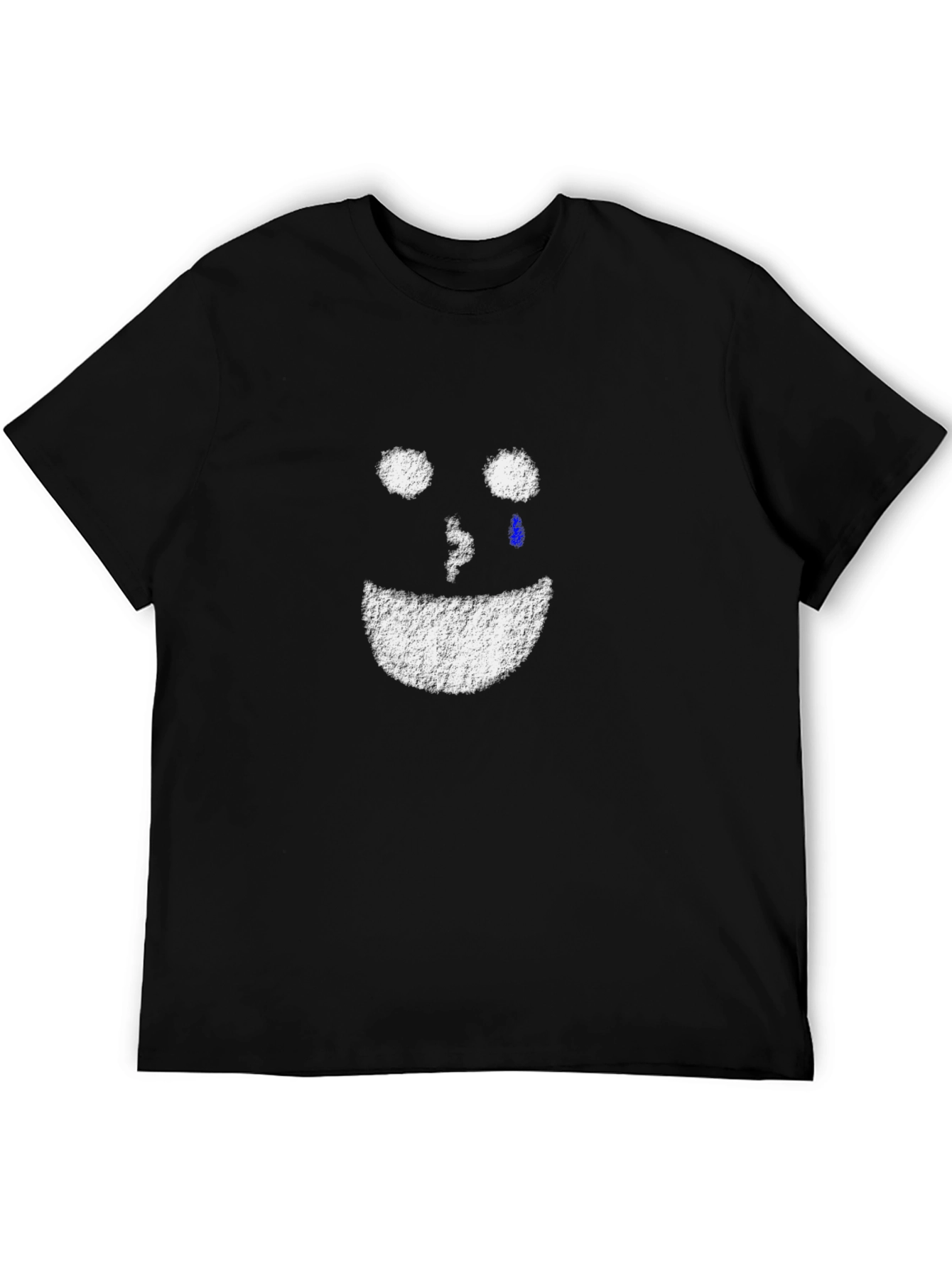 Sad Smiley Black T-Shirt - Comfort Fit