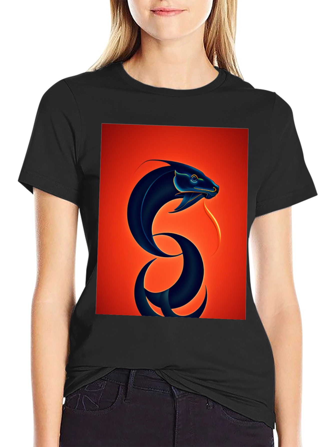 Snake Graphic Tee - Bold Serpent Design