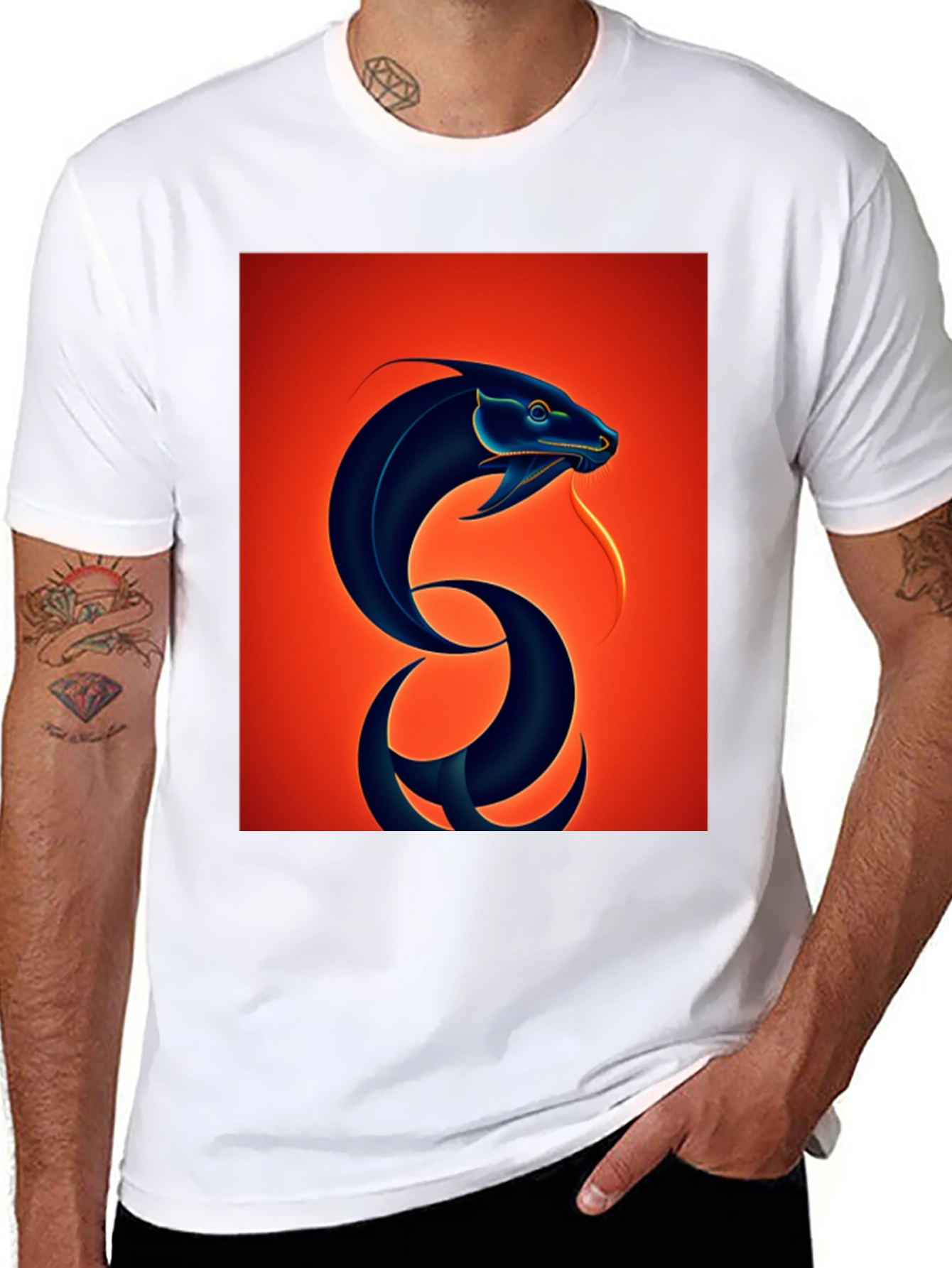 Snake Graphic Tee - Bold Serpent Design
