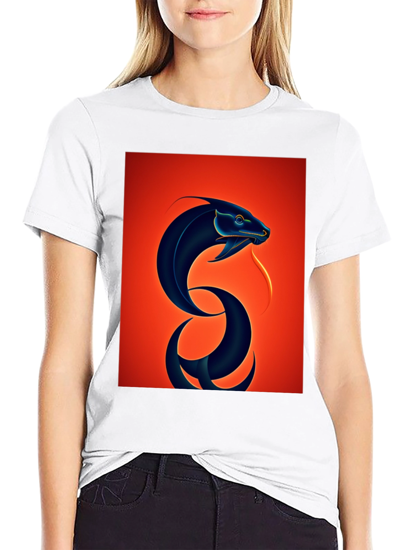 Snake Graphic Tee - Bold Serpent Design
