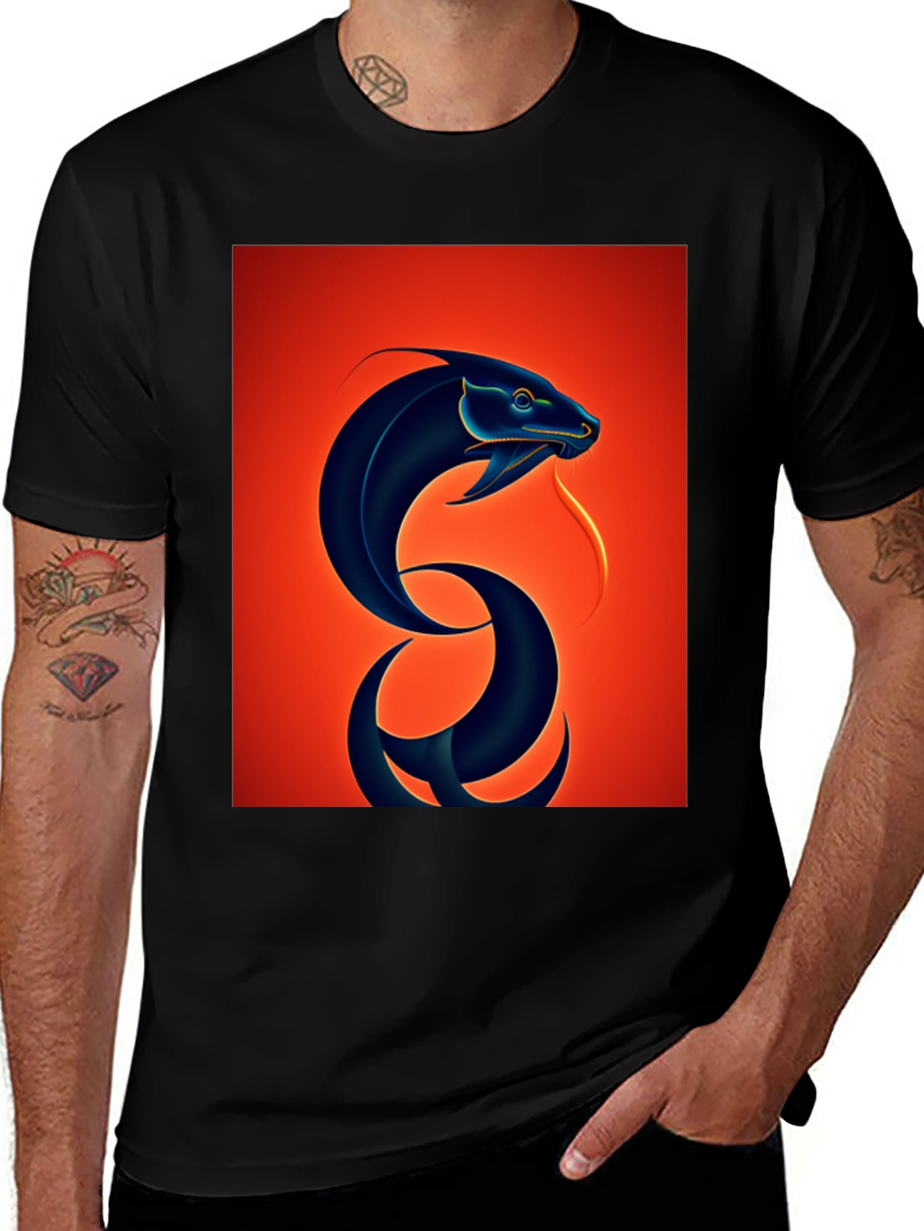 Snake Graphic Tee - Bold Serpent Design