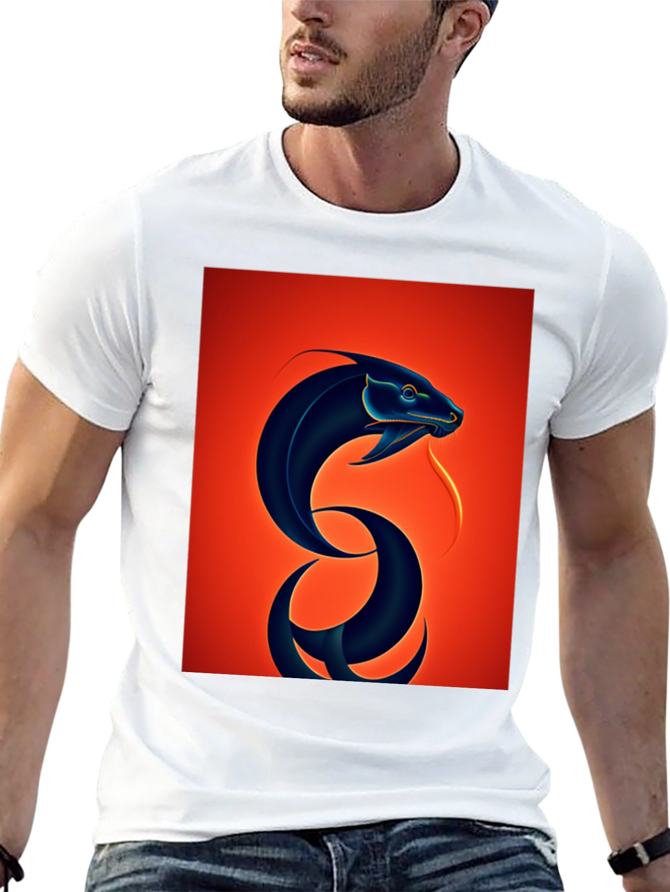 Snake Graphic Tee - Bold Serpent Design
