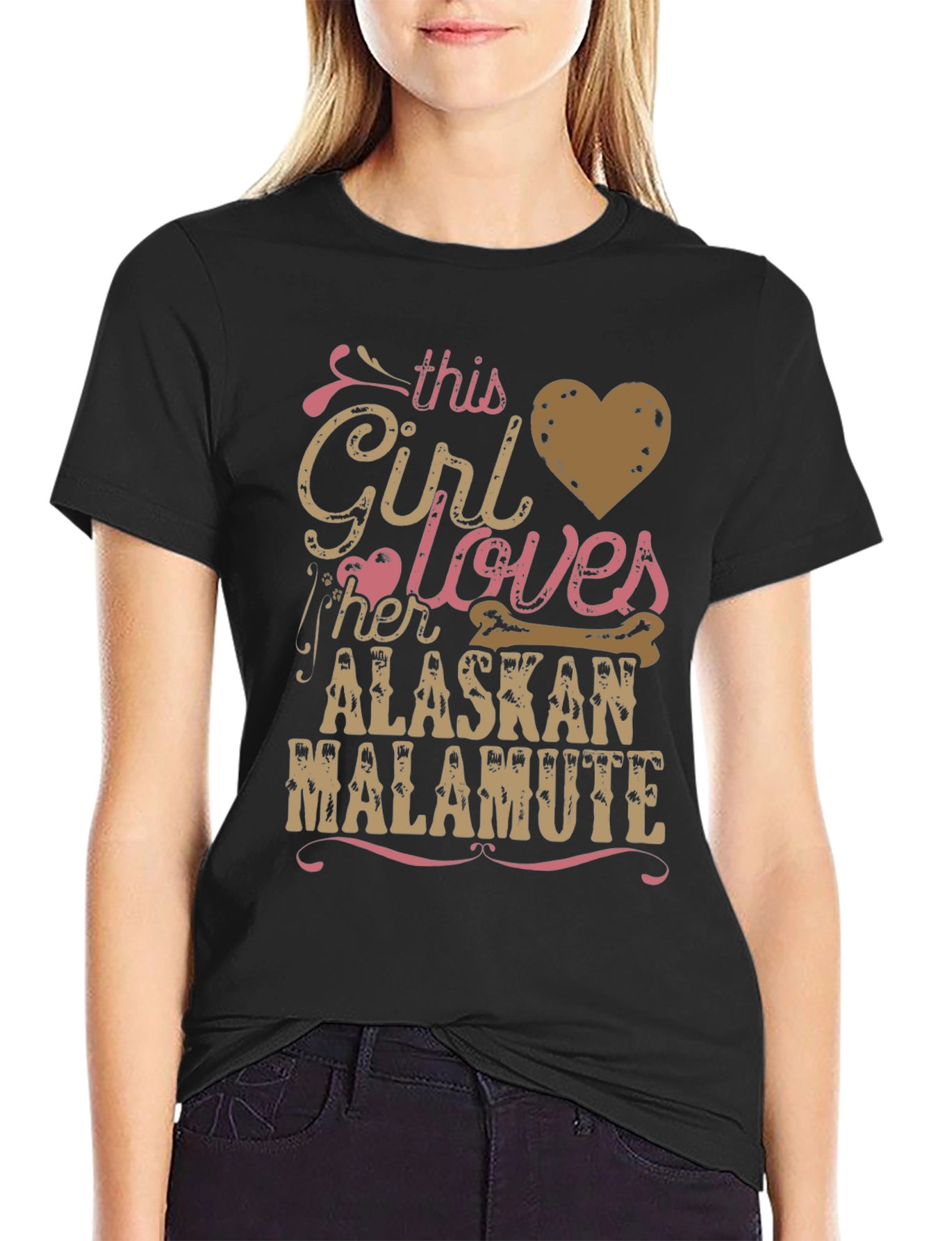 Alaskan Malamute Girls T-Shirt