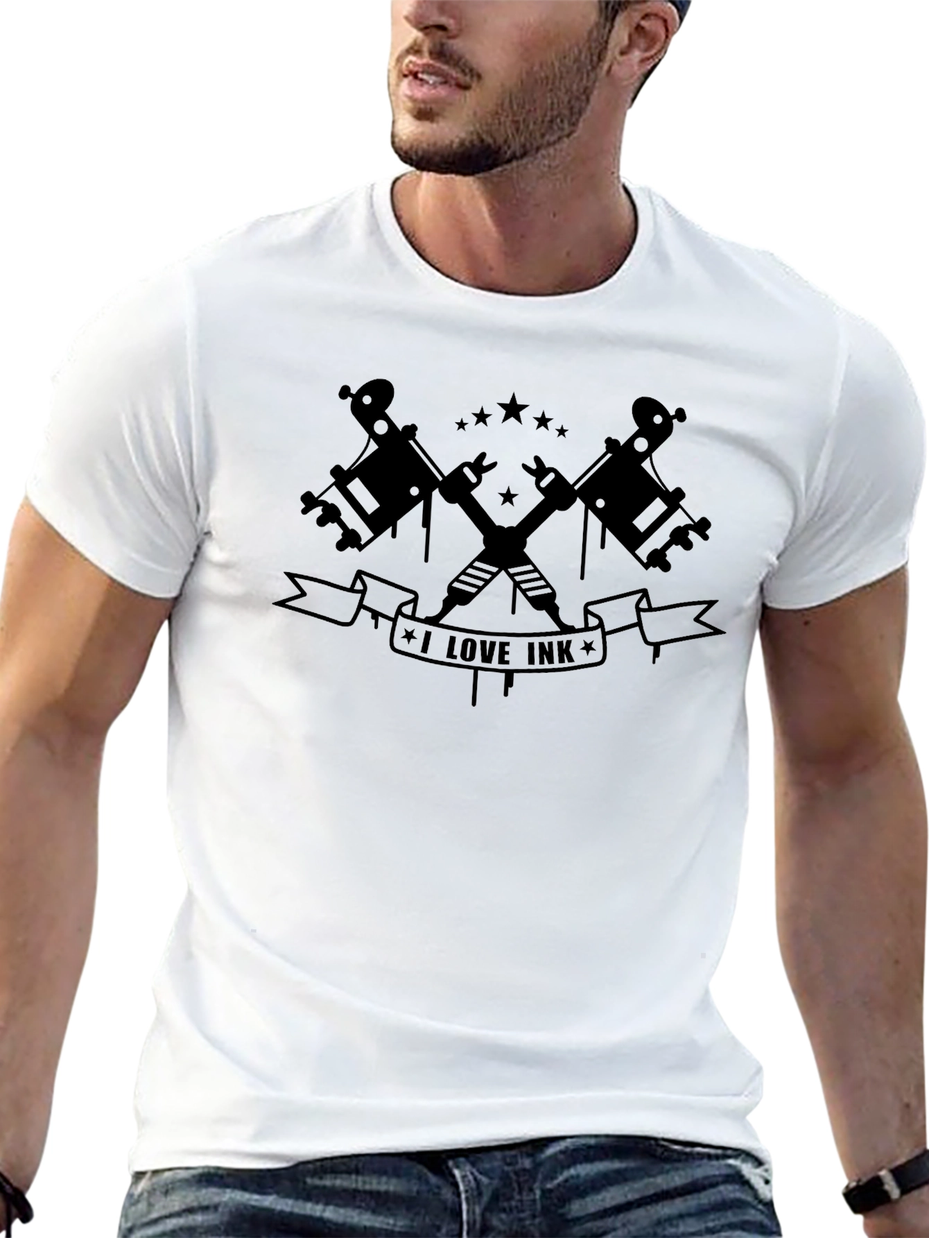 I Love Ink Tattoo Artist Black T-Shirt