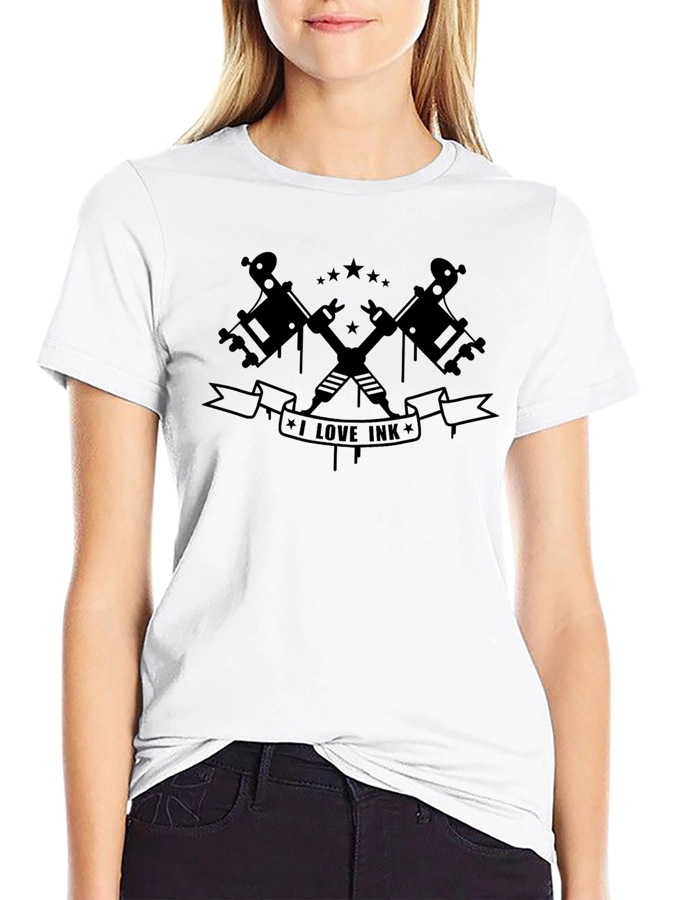 I Love Ink Tattoo Artist Black T-Shirt