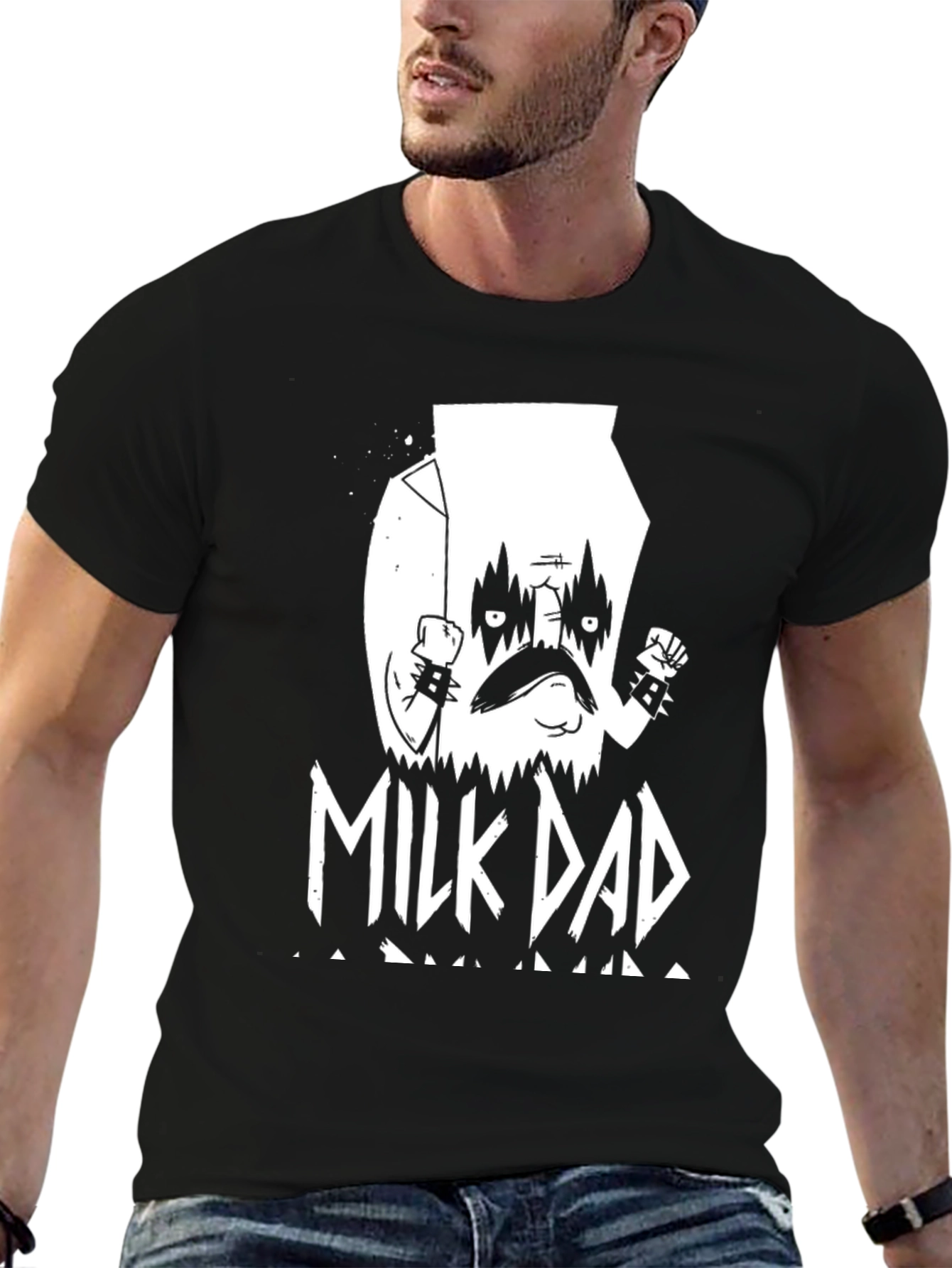 Milk Dad Black Metal T-Shirt