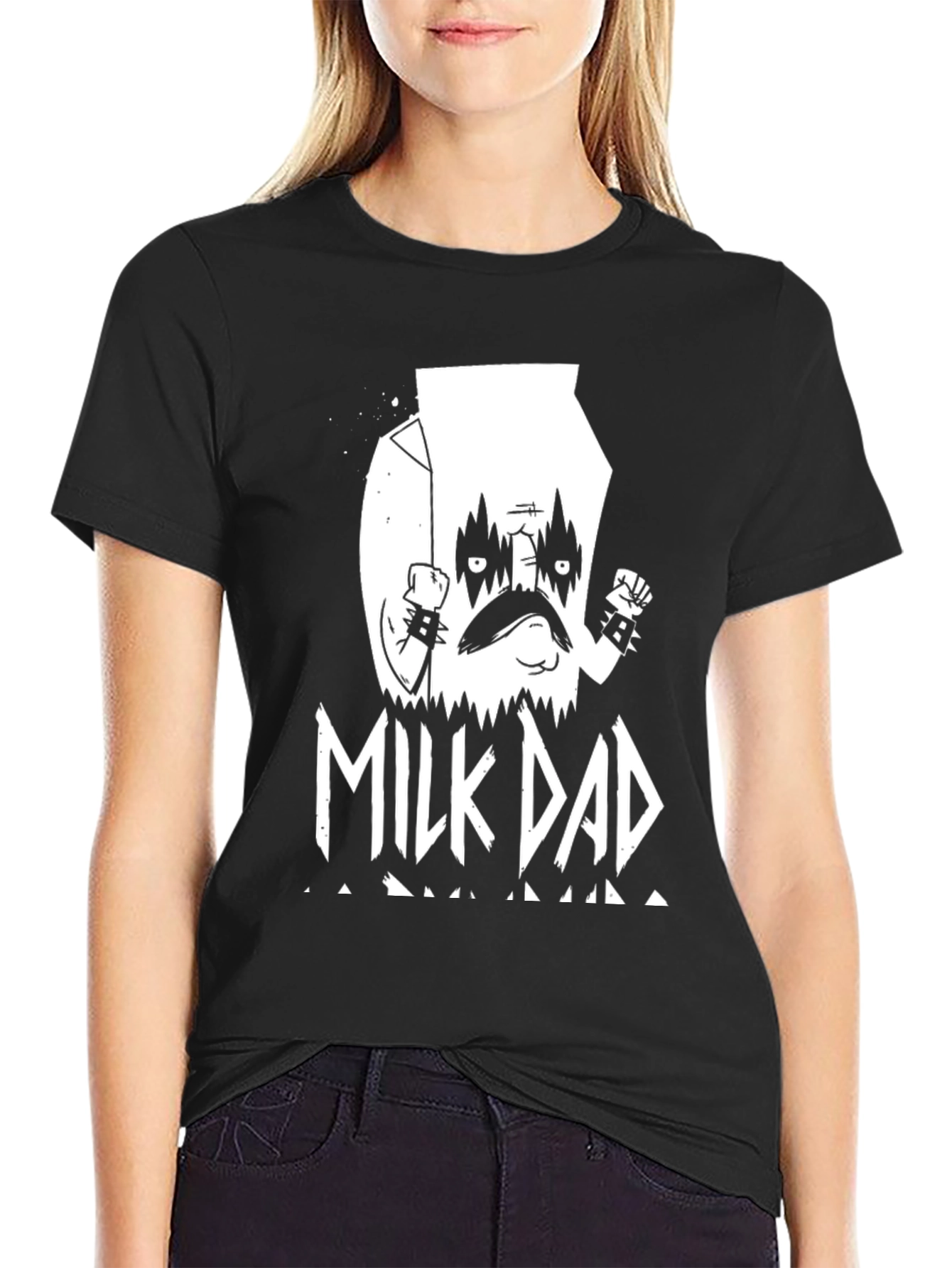 Milk Dad Black Metal T-Shirt