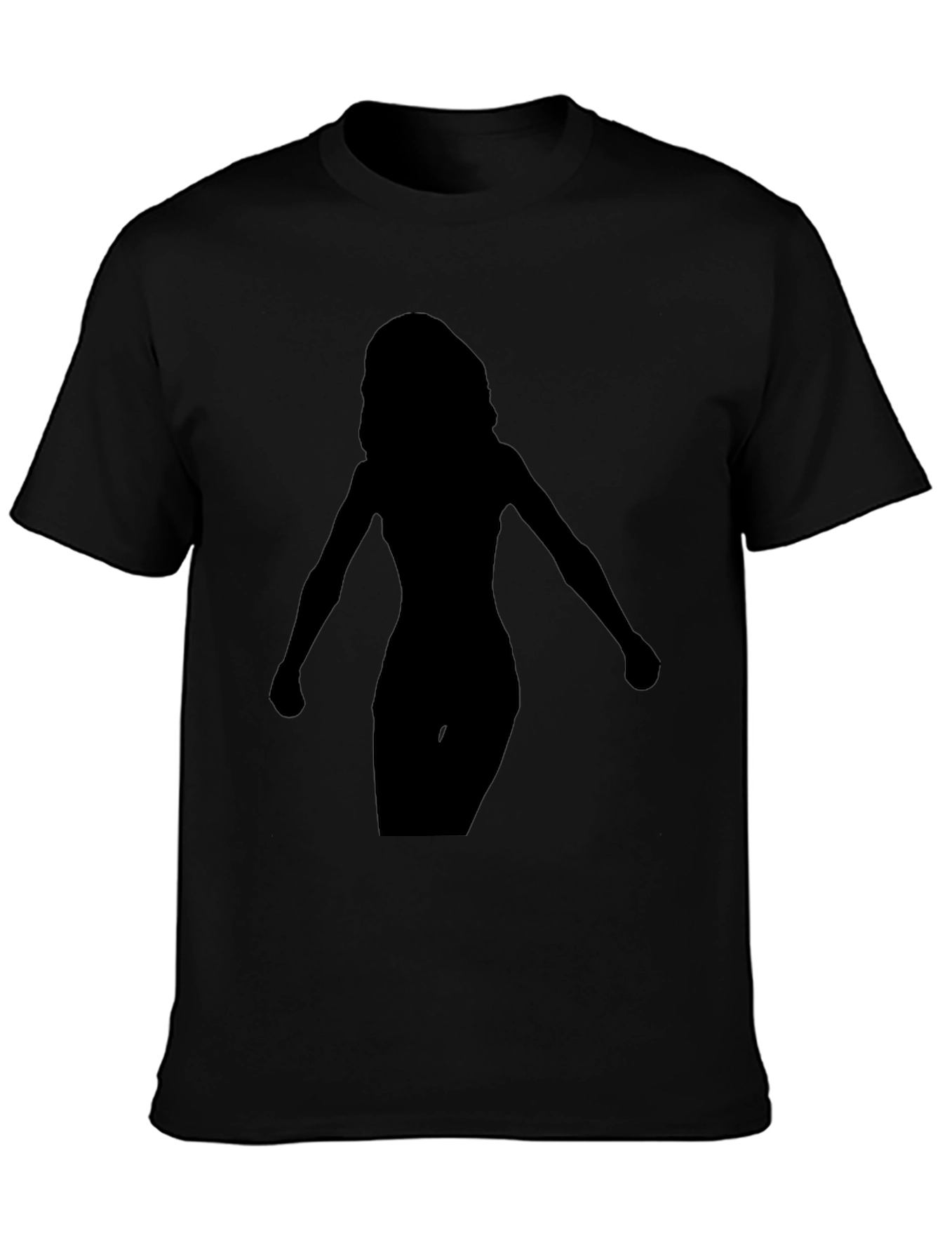Silhouette Graphic Tee - Modern Fit Black T-Shirt