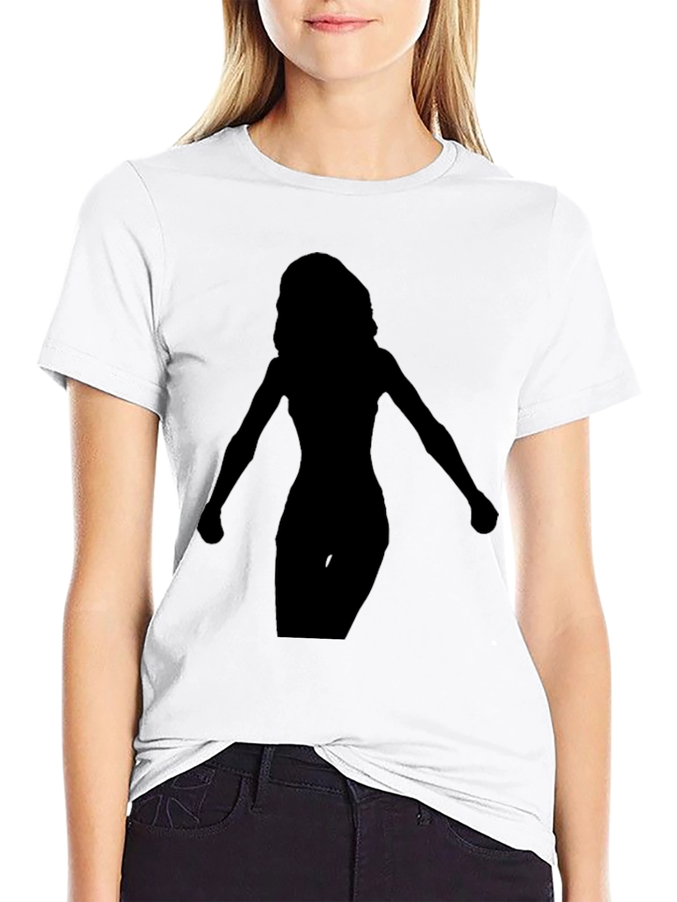 Silhouette Graphic Tee - Modern Fit Black T-Shirt