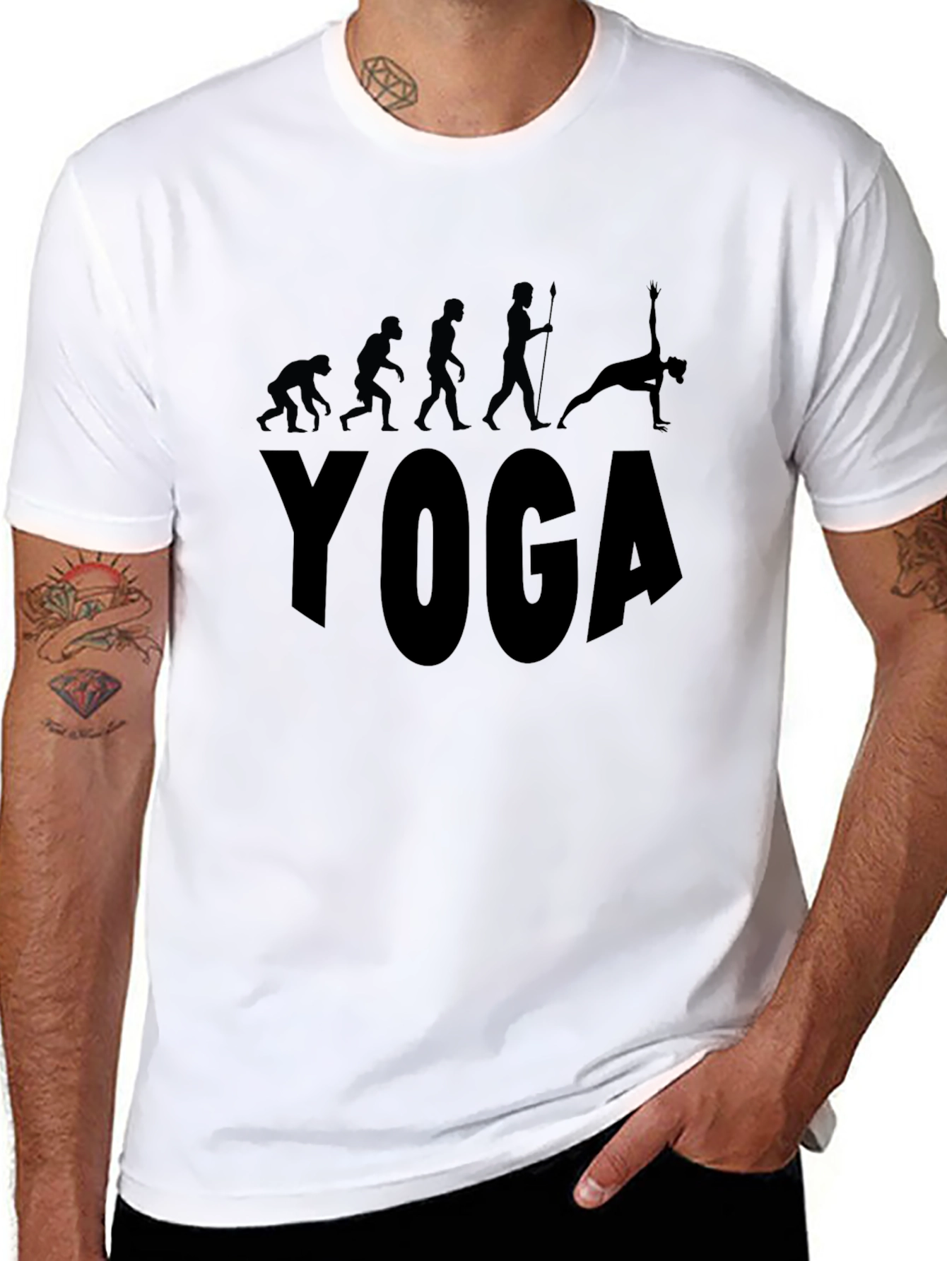 Yoga Evolution Black T-Shirt