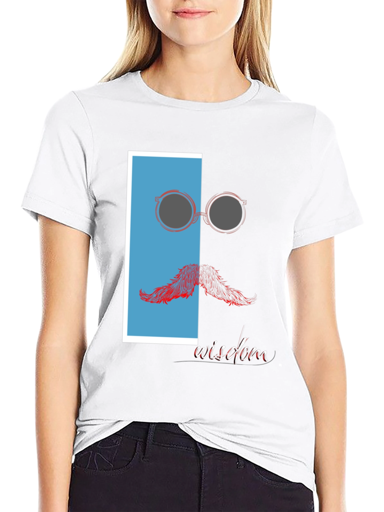Wisdom Graphic Print Crew Neck T-Shirt
