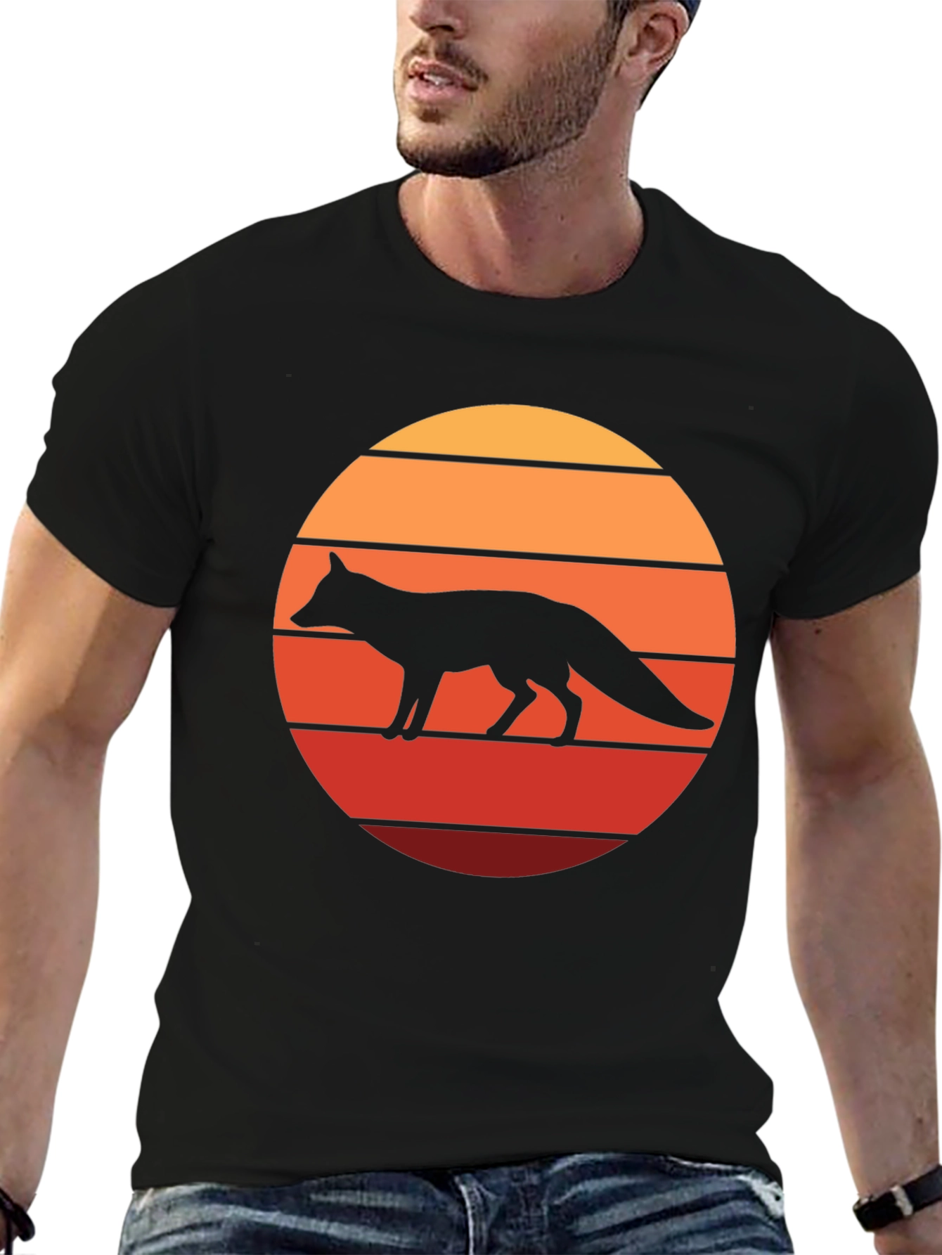 Retro Fox Sunset Graphic Tee