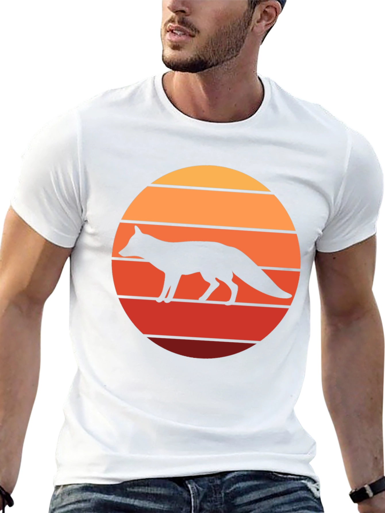 Retro Fox Sunset Graphic Tee