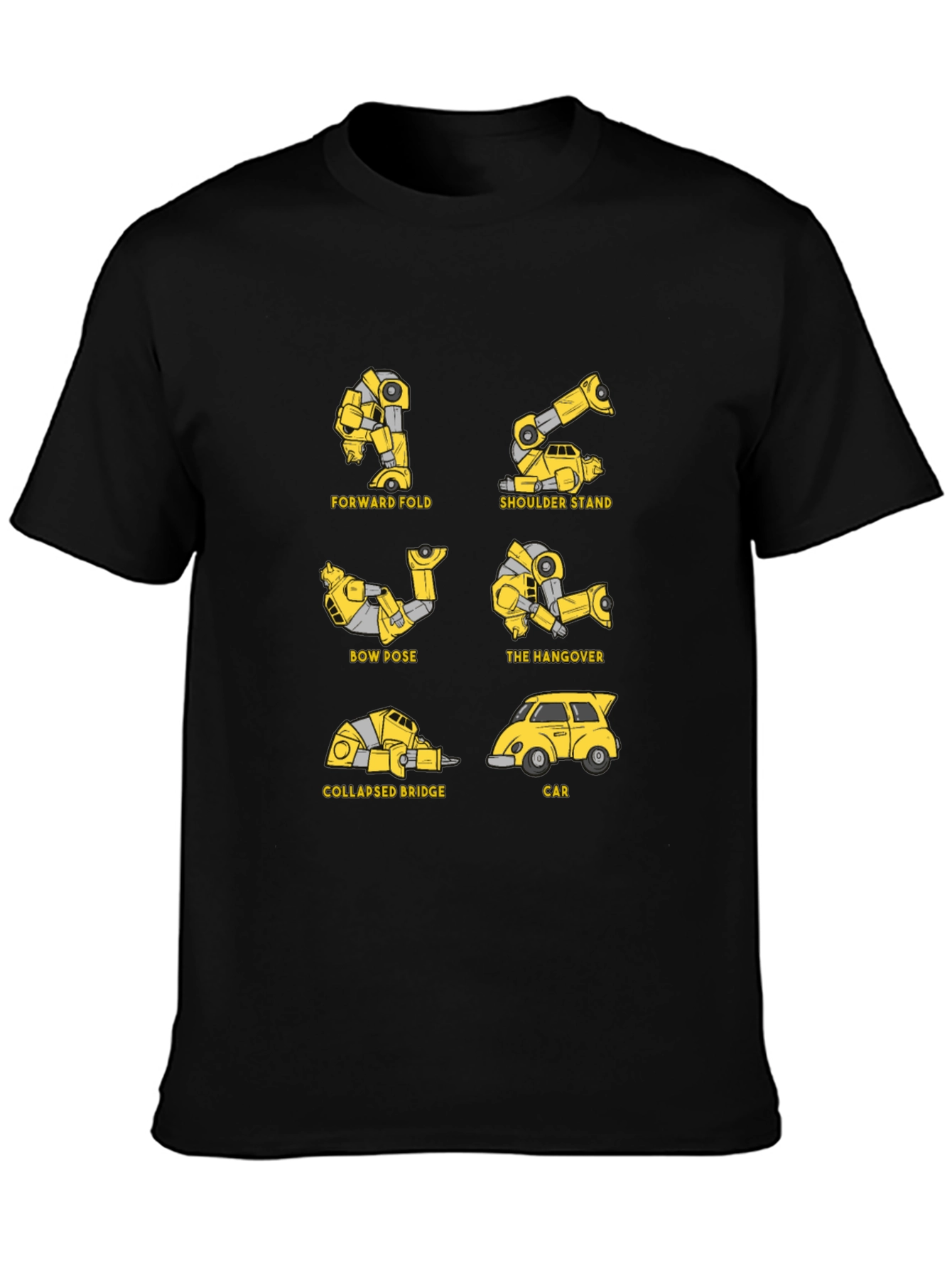 Yoga Transformer T-Shirt - Unique Robot Poses