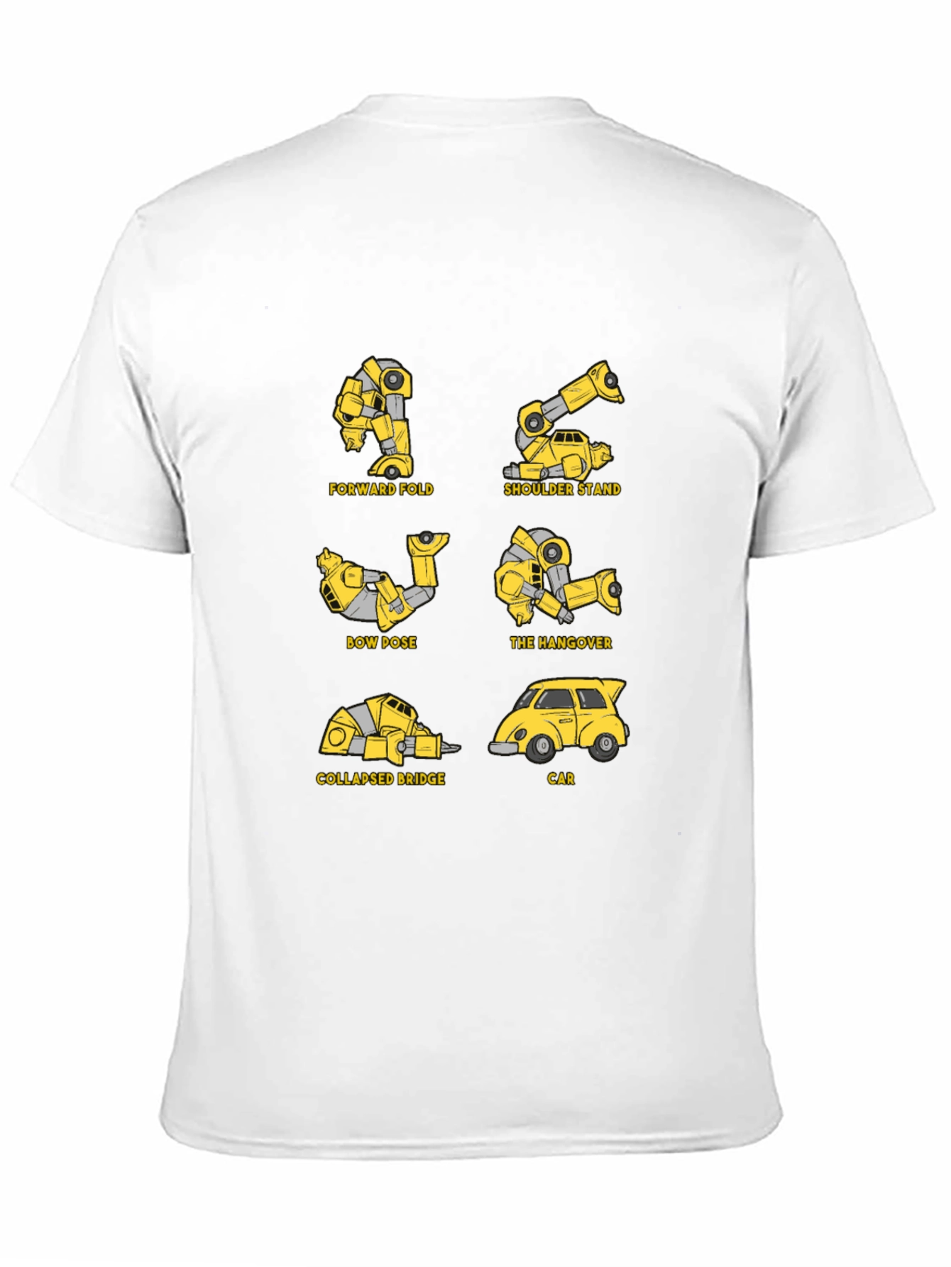 Yoga Transformer T-Shirt - Unique Robot Poses